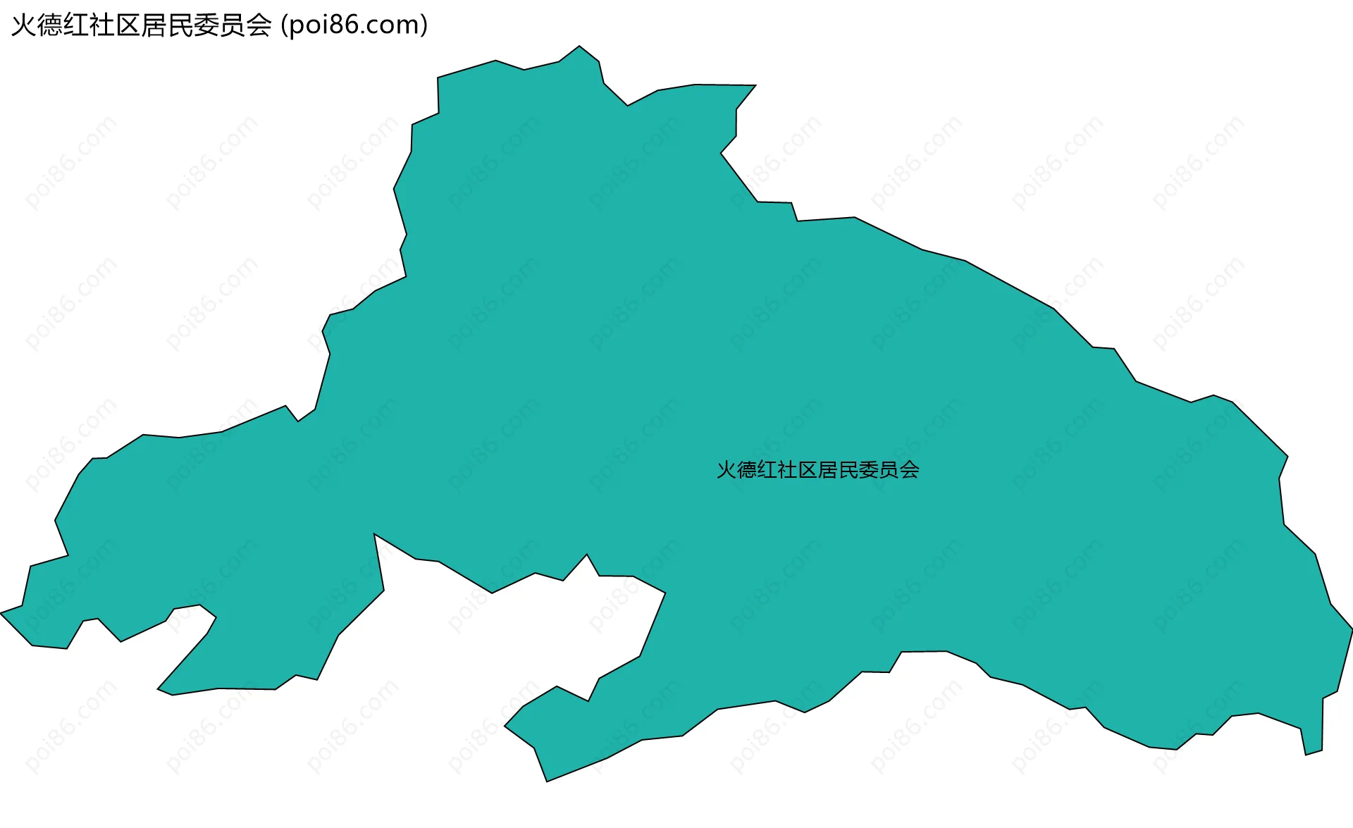 火德红社区居民委员会边界地图
