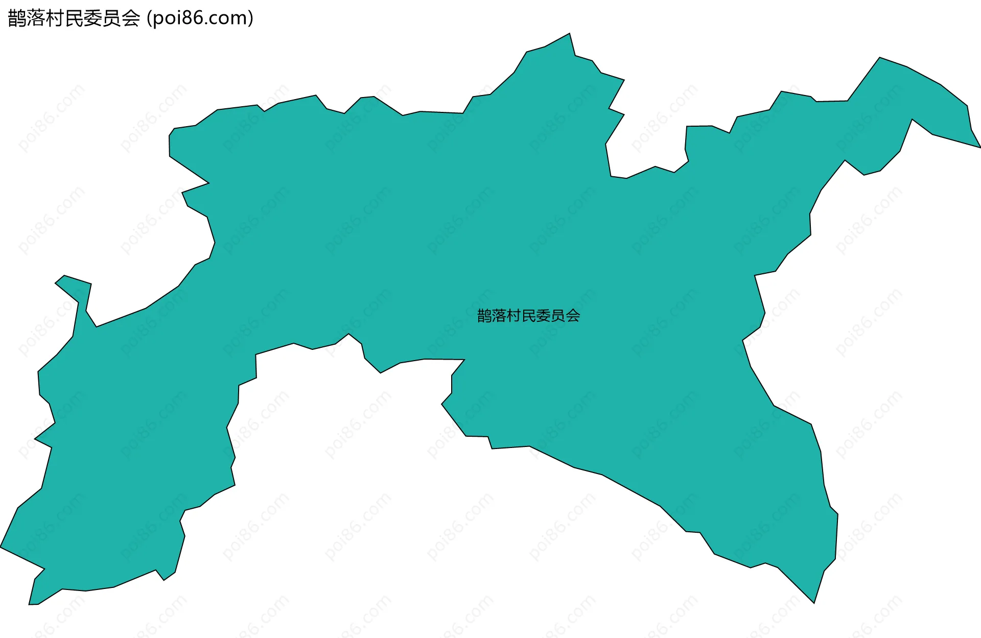 鹊落村民委员会边界地图