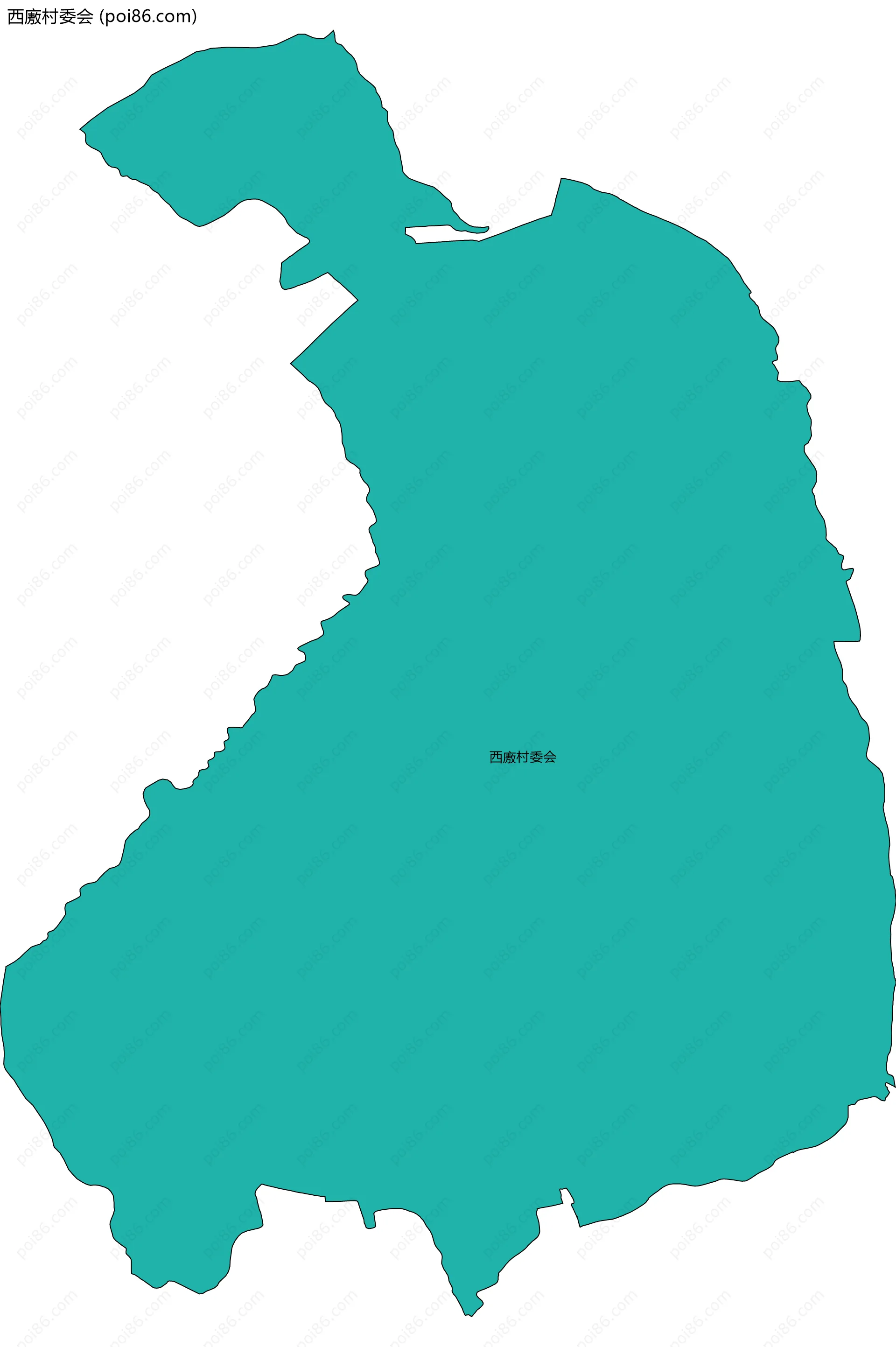 西廒村委会边界地图