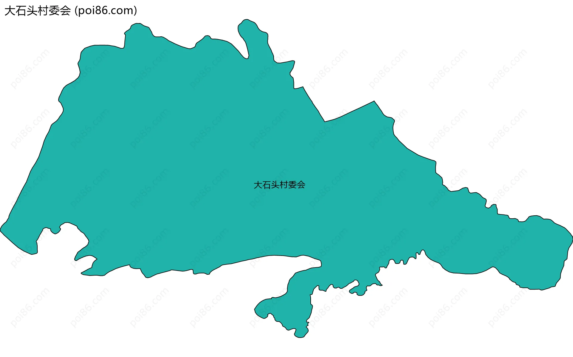 大石头村委会边界地图