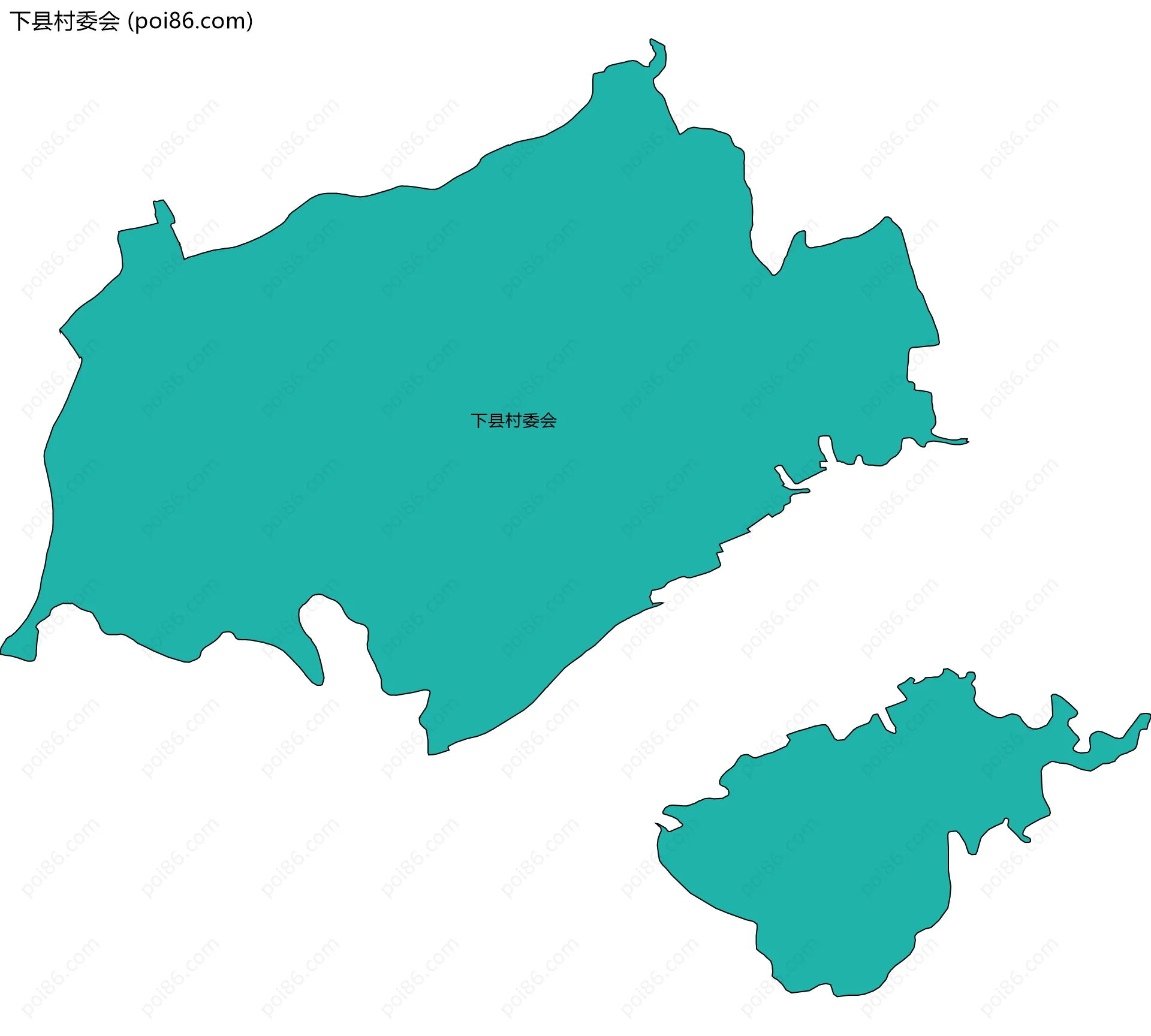 下县村委会边界地图