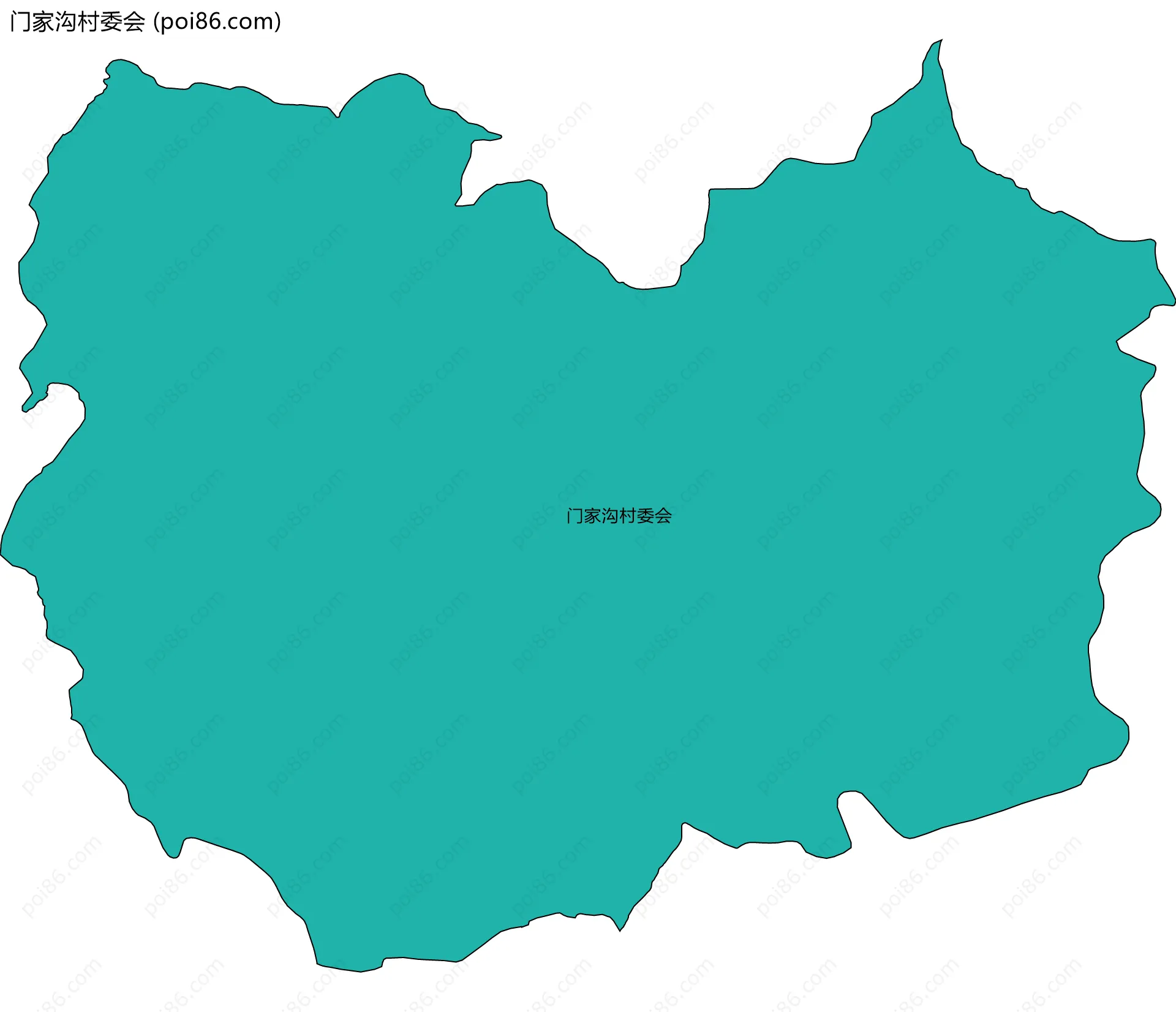 门家沟村委会边界地图