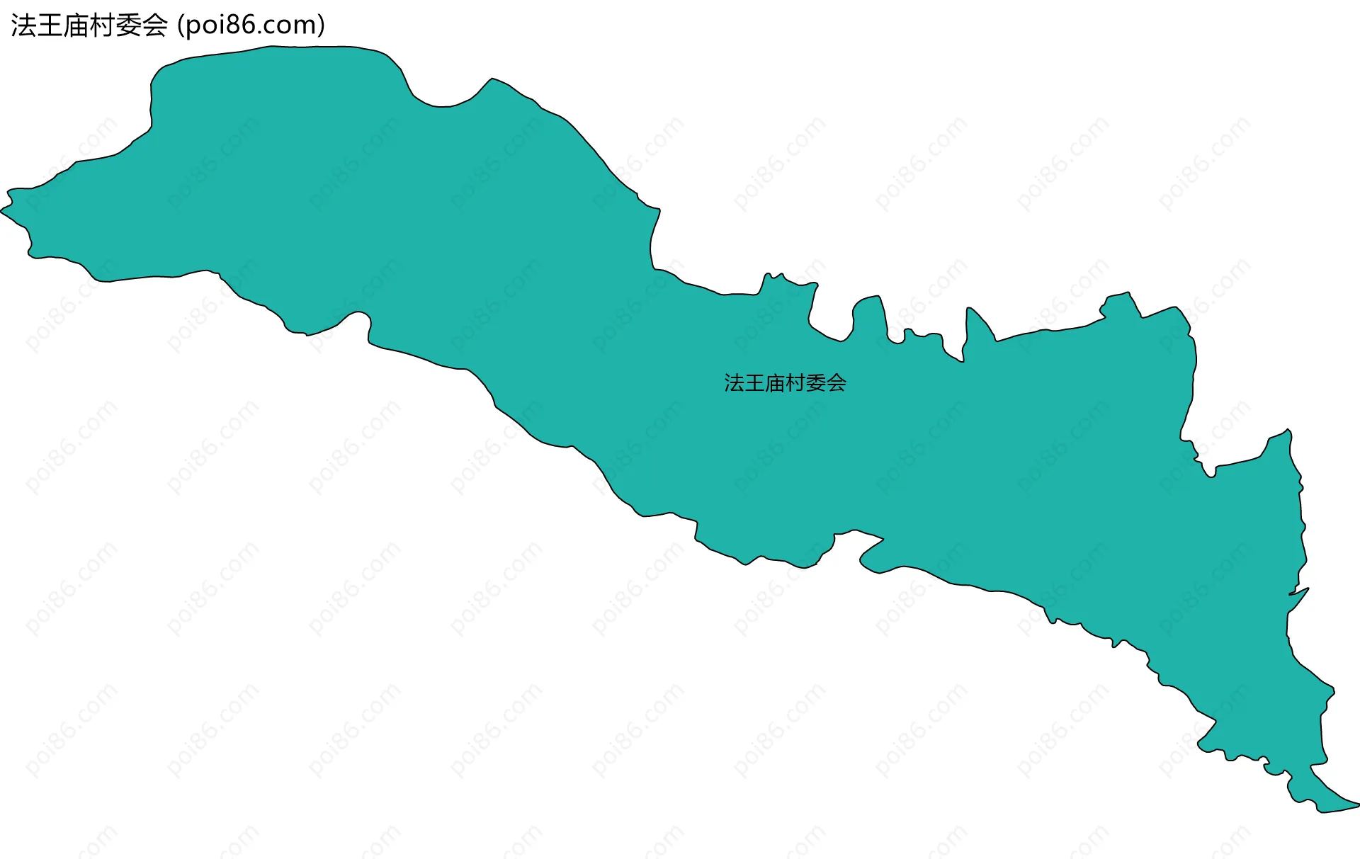 法王庙村委会边界地图