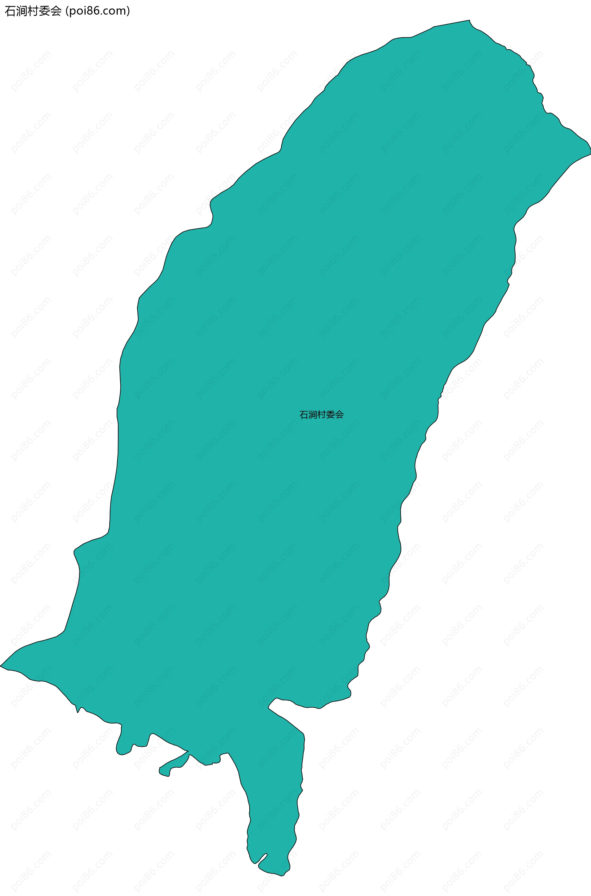 石涧村委会边界地图