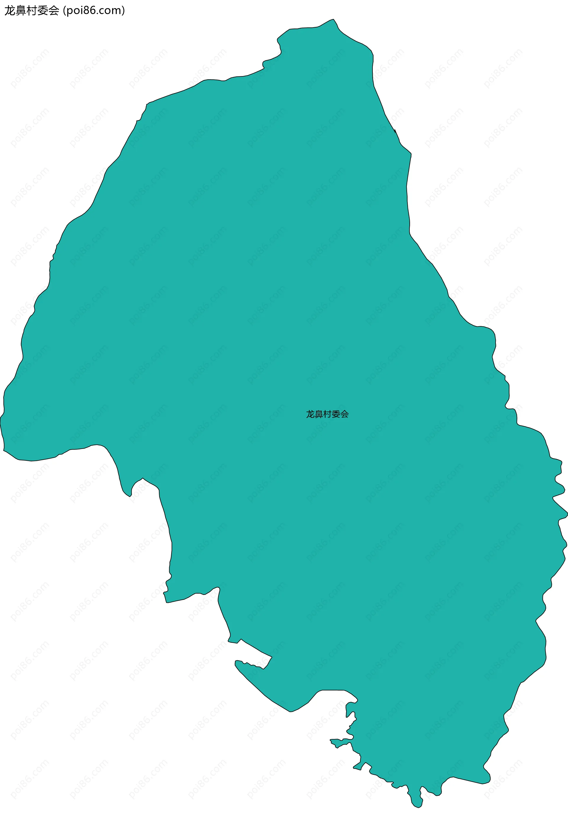 龙鼻村委会边界地图