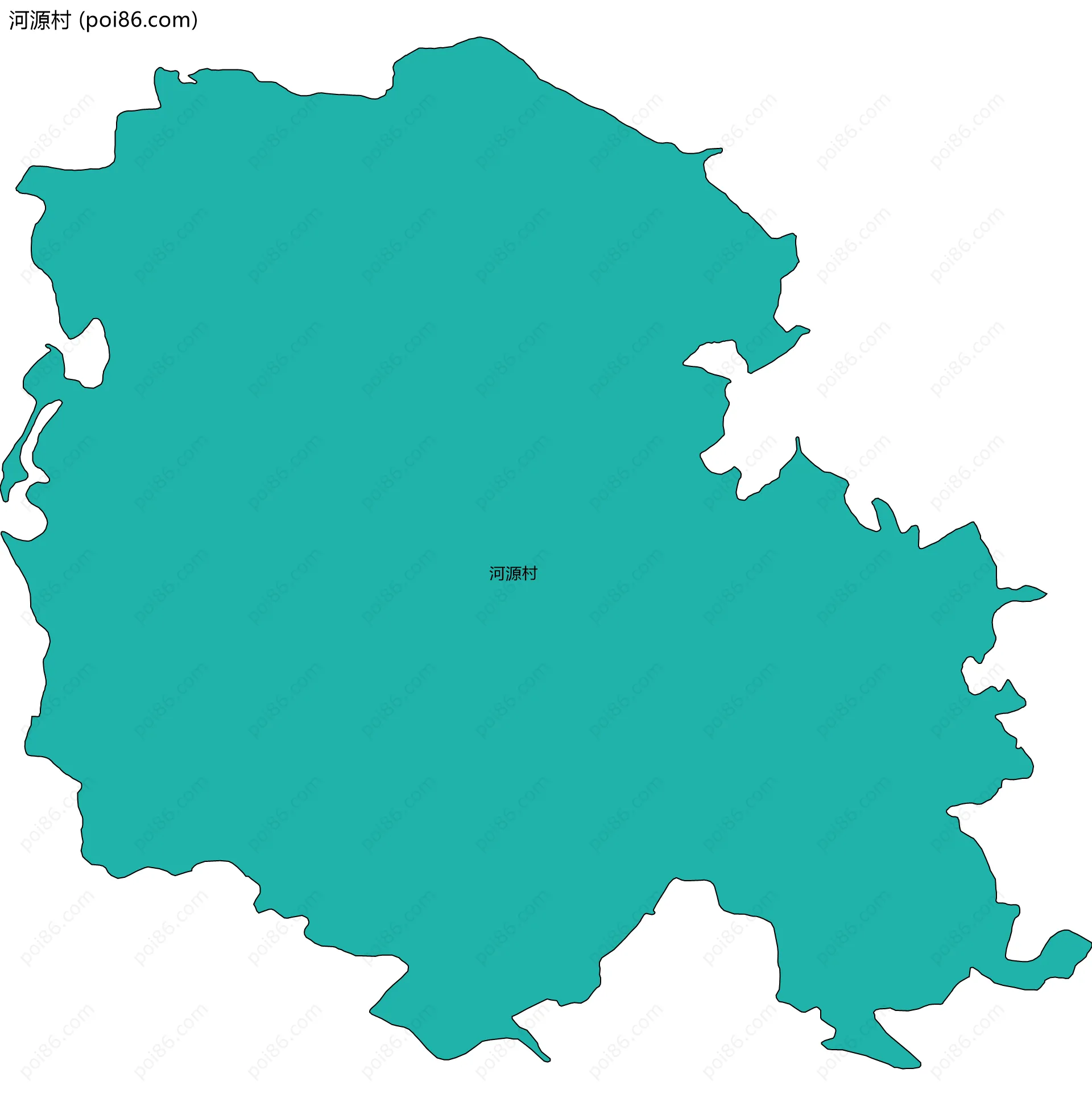 河源村边界地图