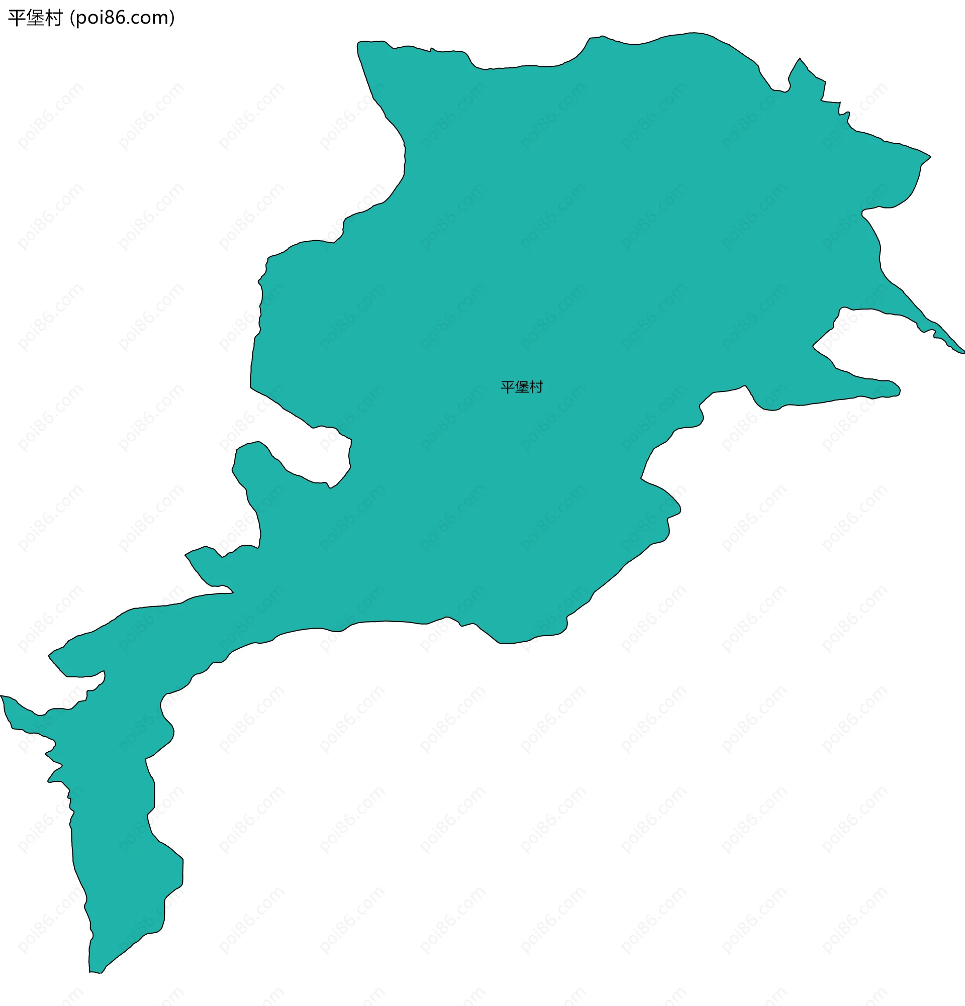 平堡村边界地图