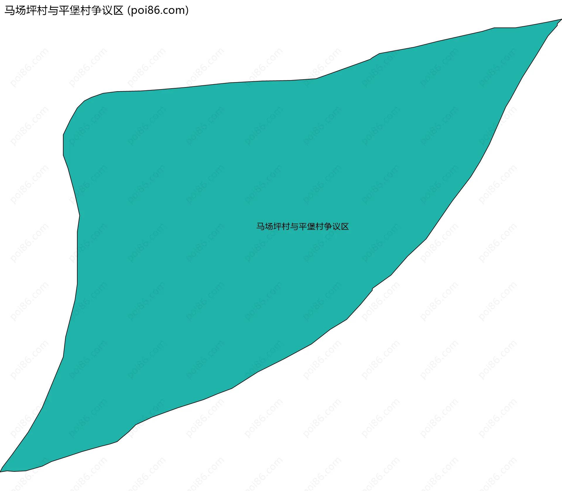 马场坪村与平堡村争议区边界地图