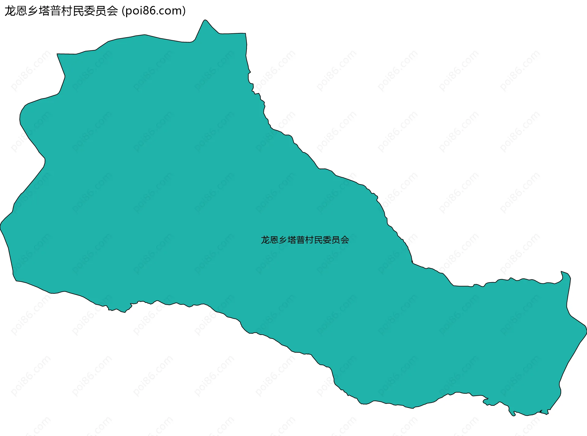 龙恩乡塔普村民委员会边界地图