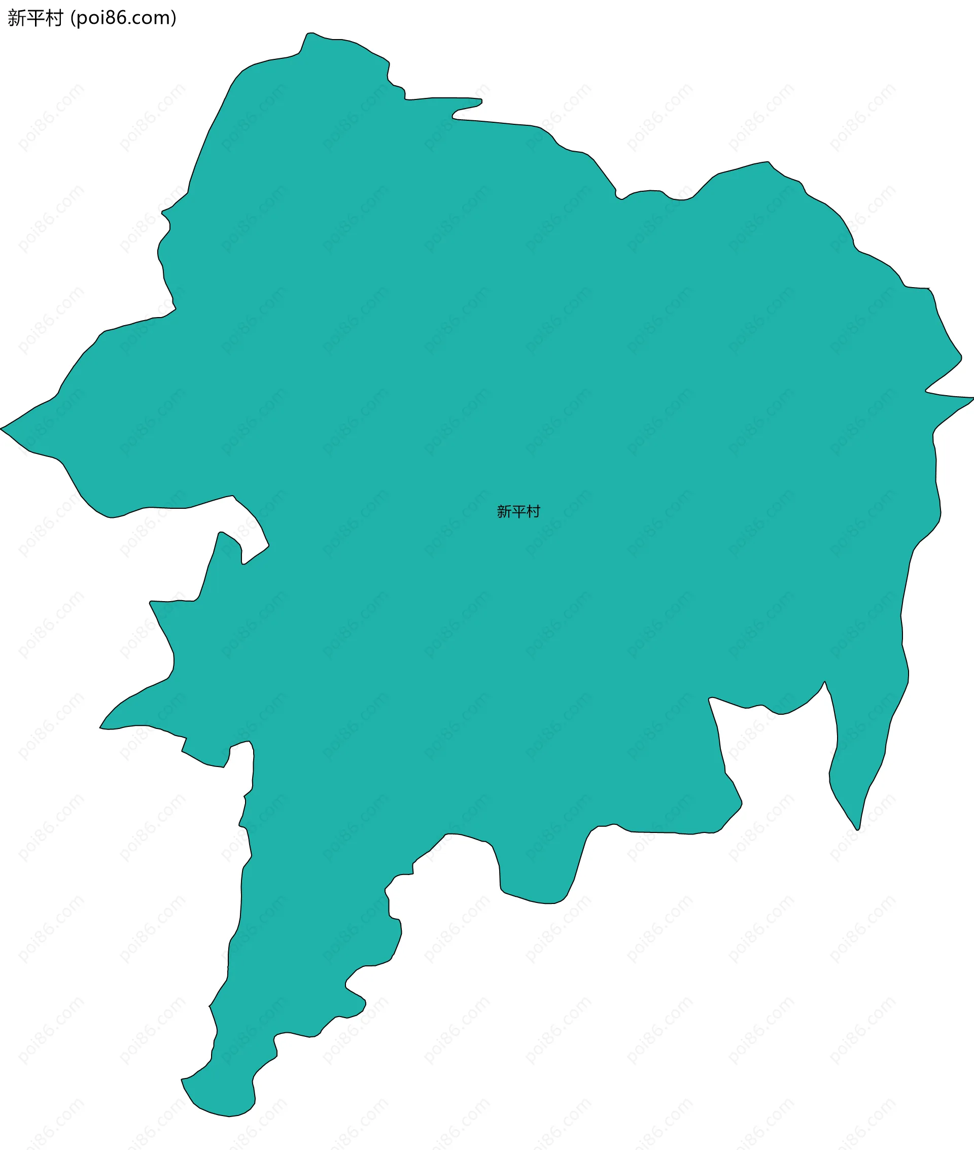 新平村边界地图