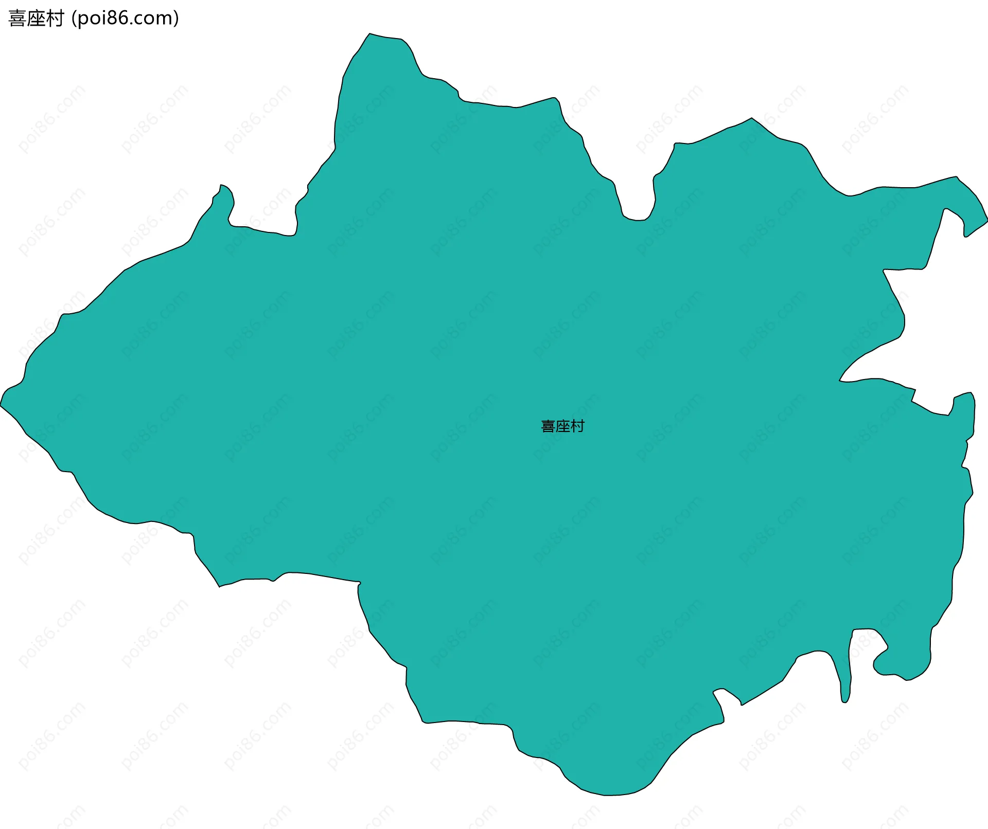 喜座村边界地图