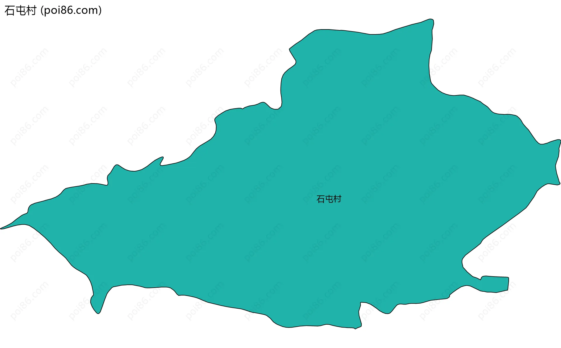 石屯村边界地图