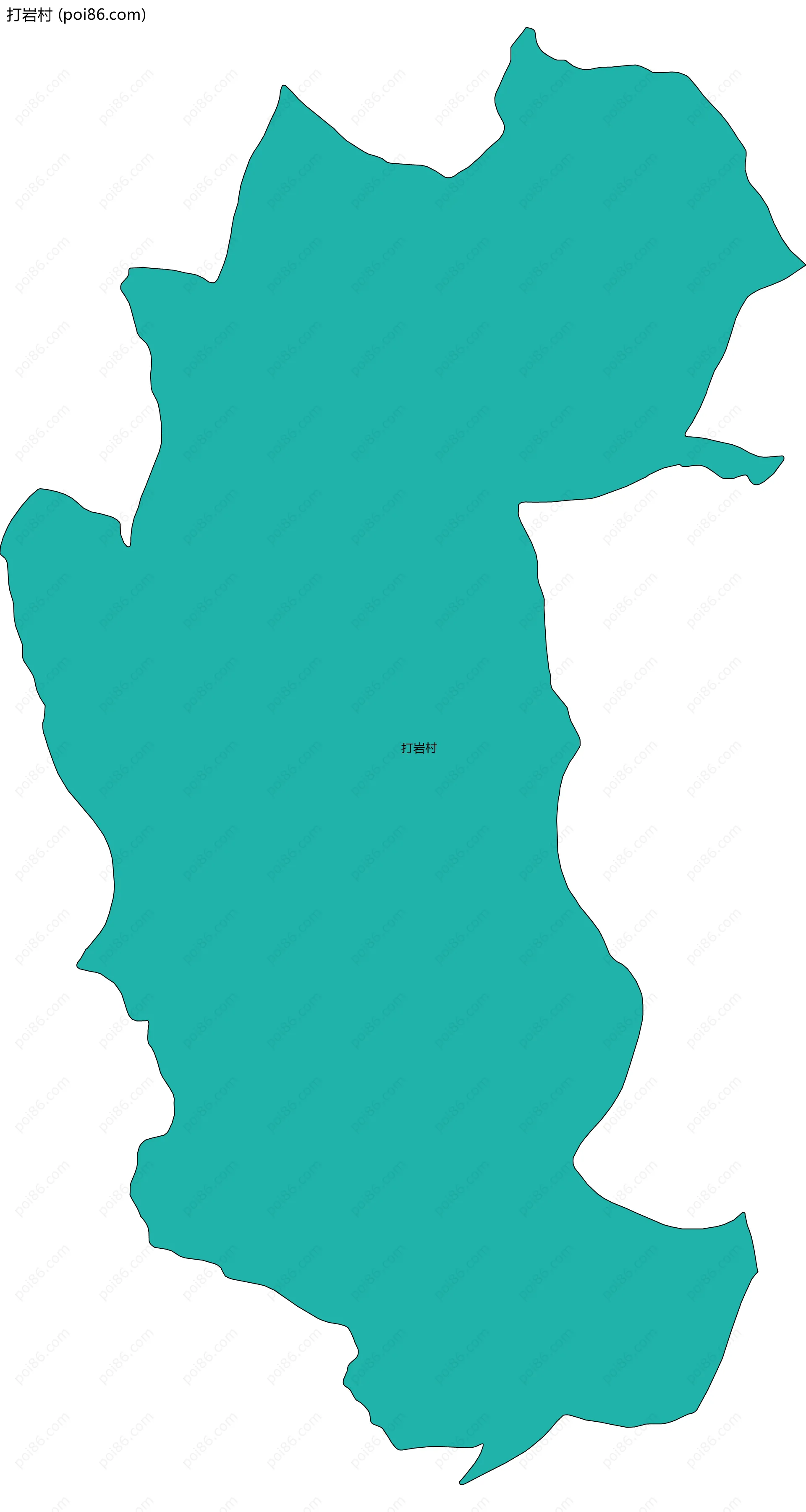 打岩村边界地图