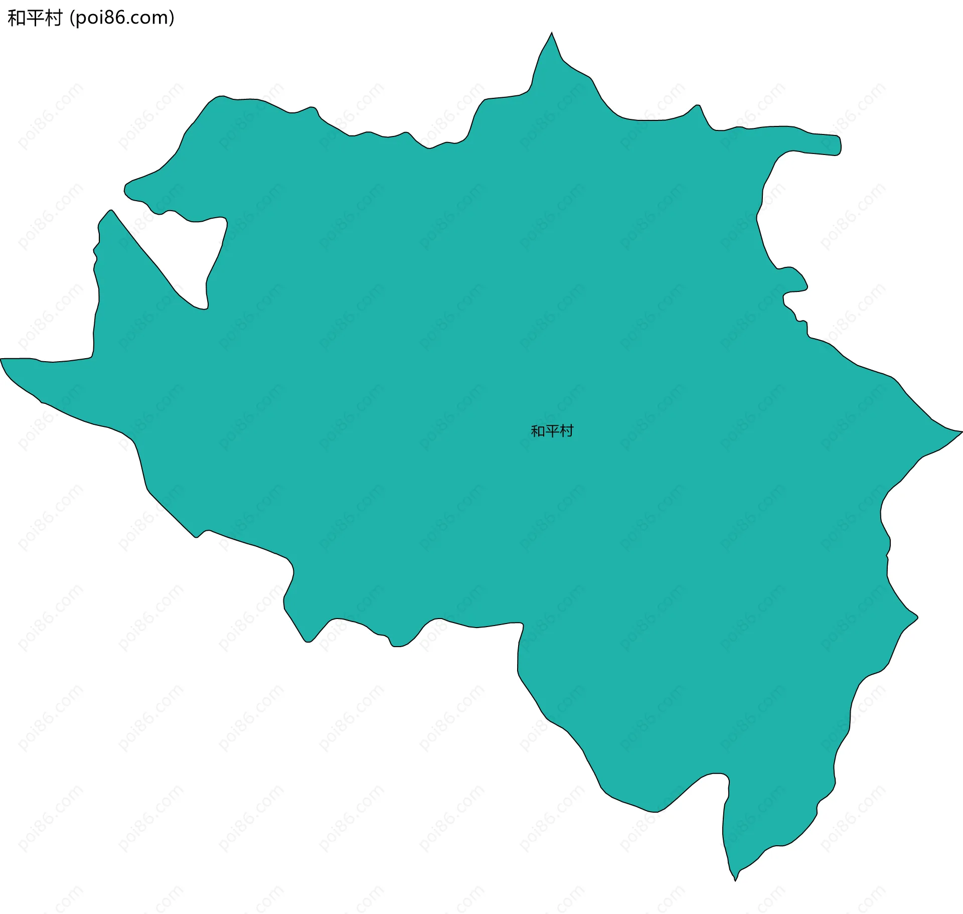 和平村边界地图