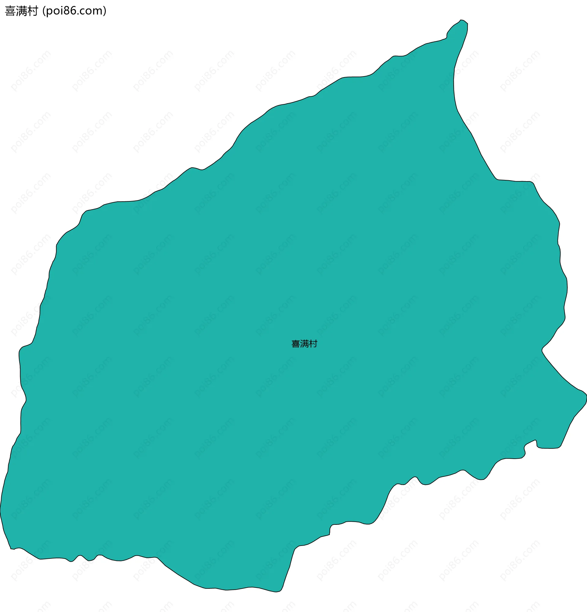 喜满村边界地图