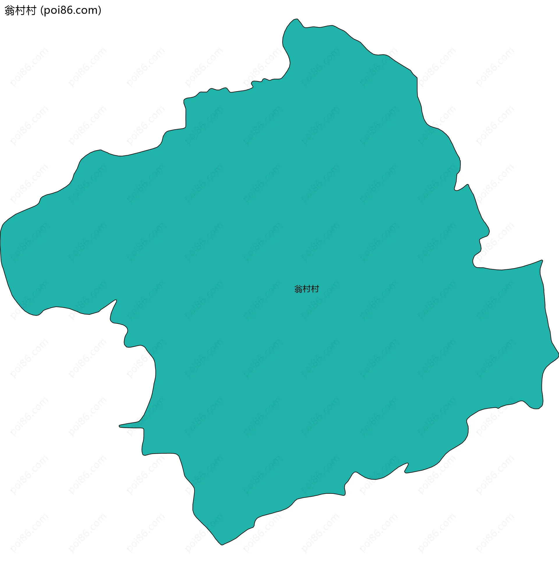 翁村村边界地图