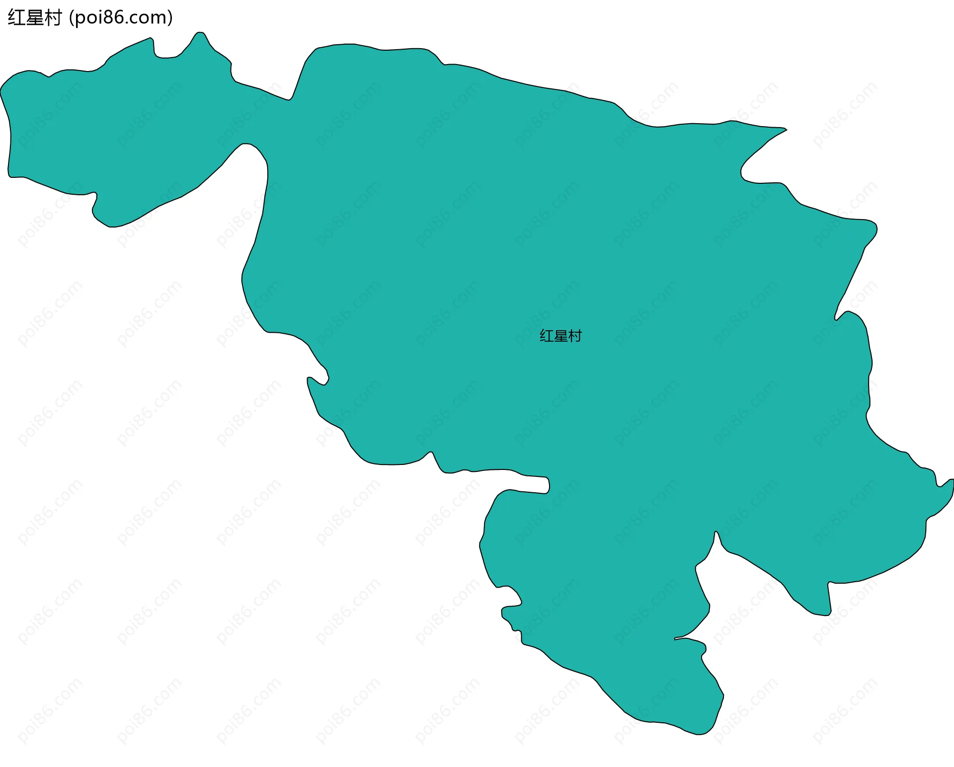红星村边界地图