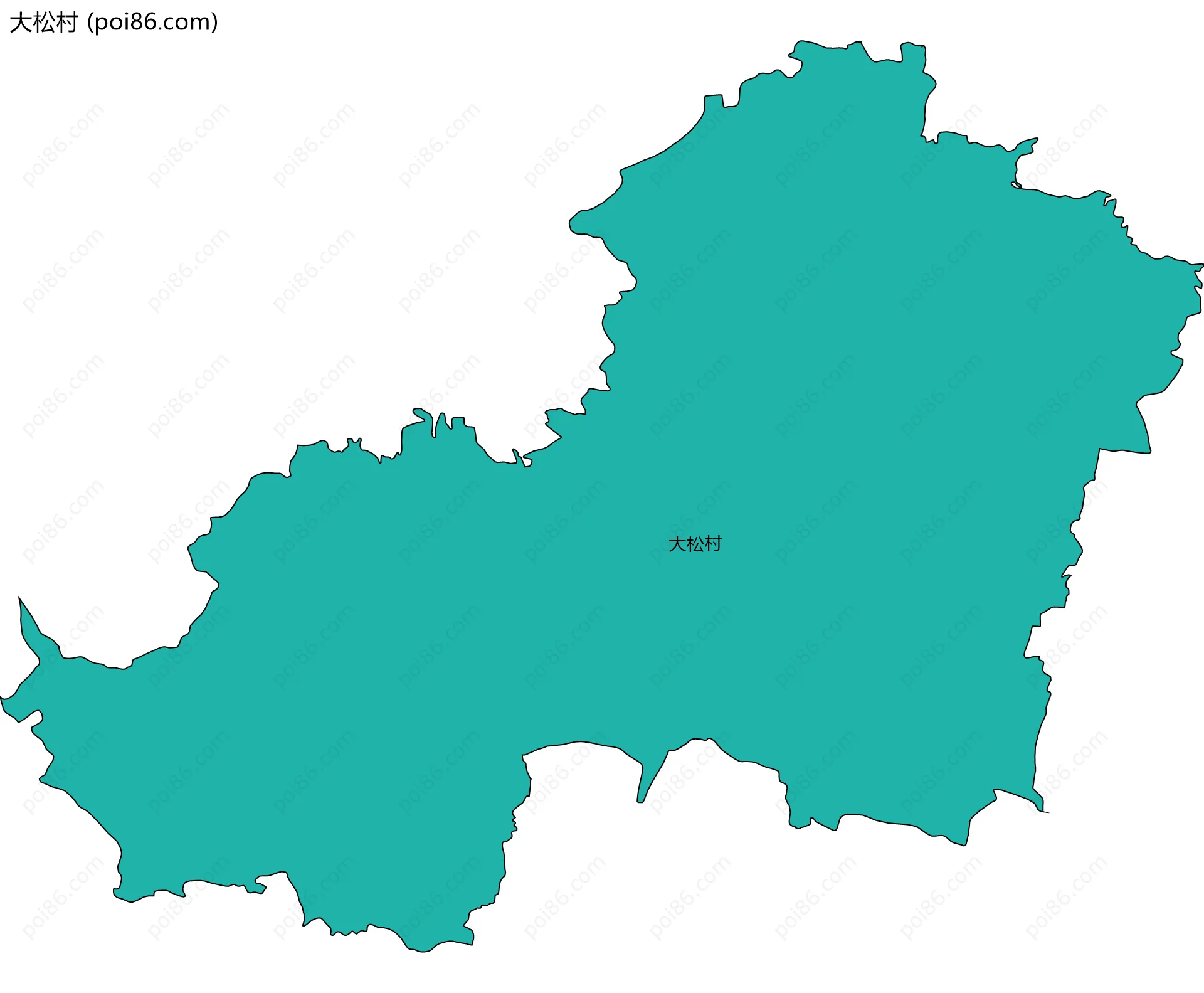 大松村边界地图