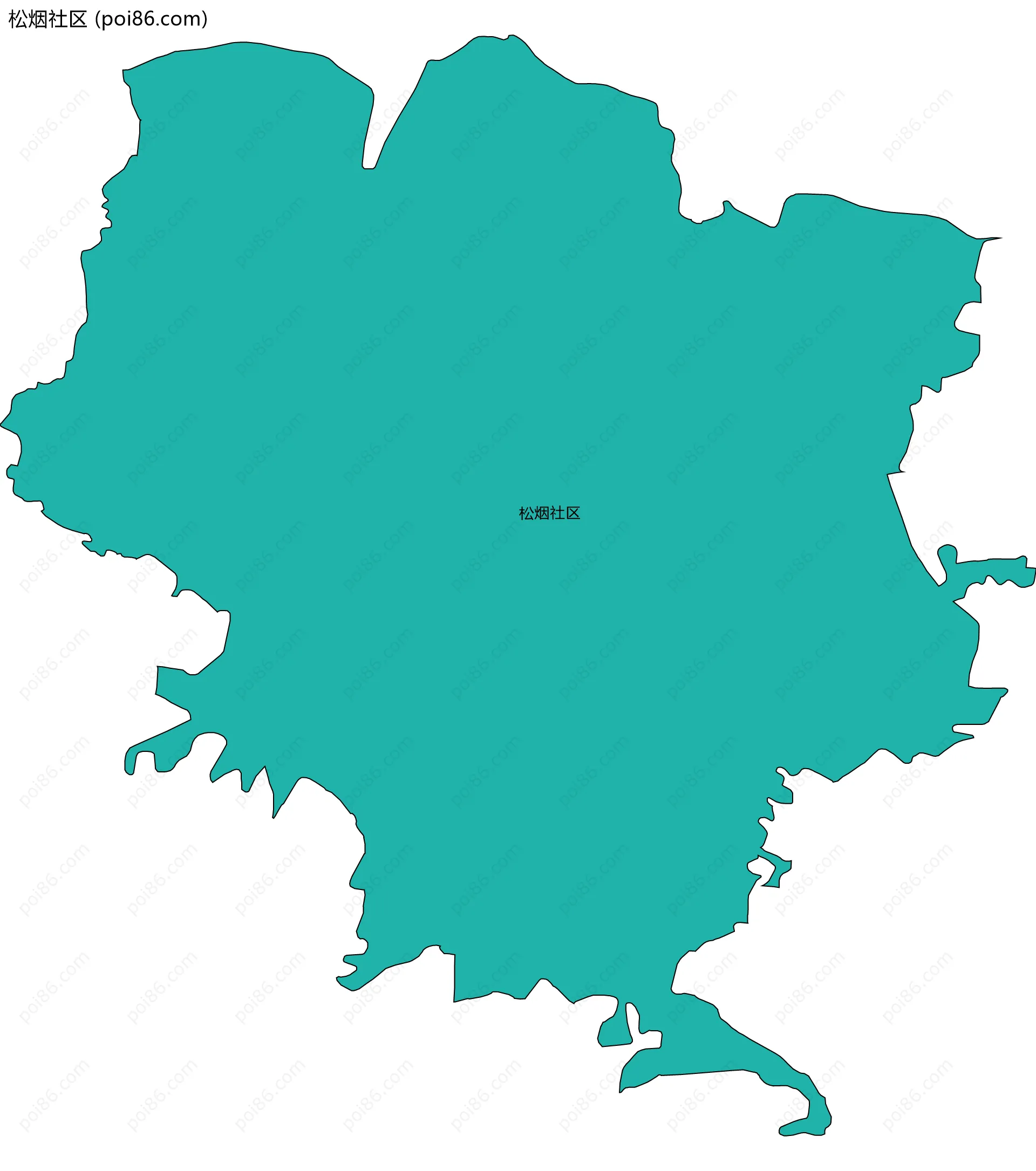 松烟社区边界地图
