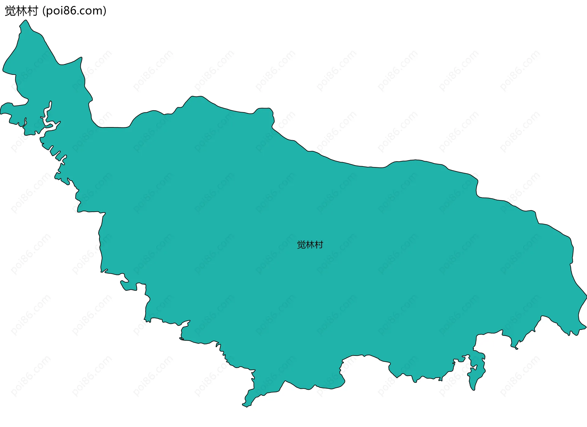 觉林村边界地图