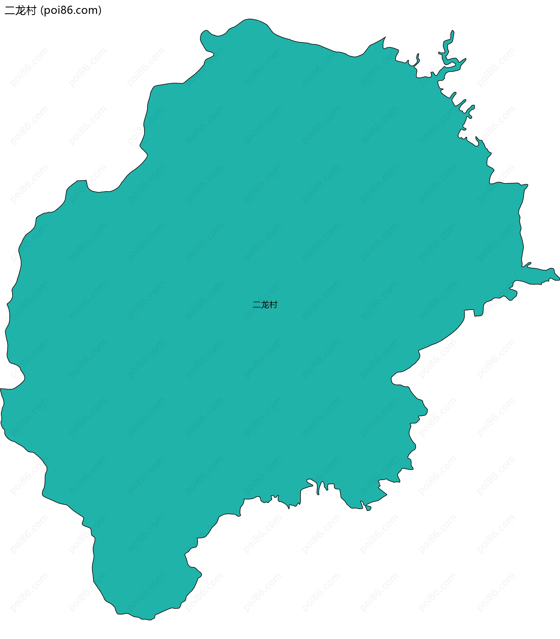 二龙村边界地图