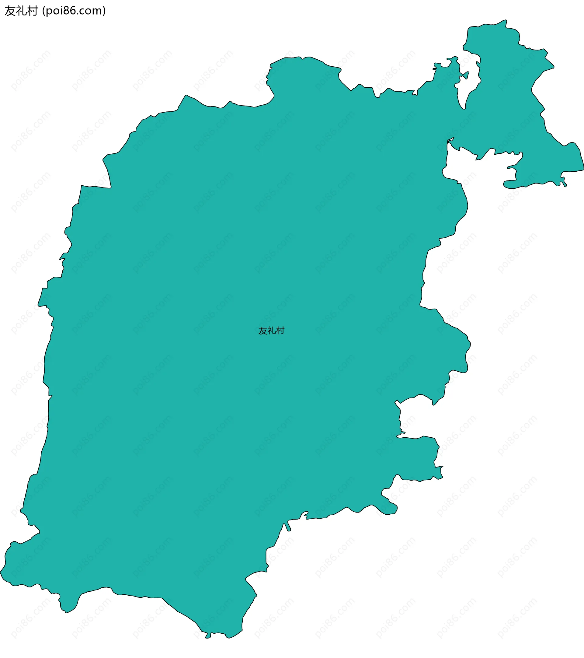 友礼村边界地图
