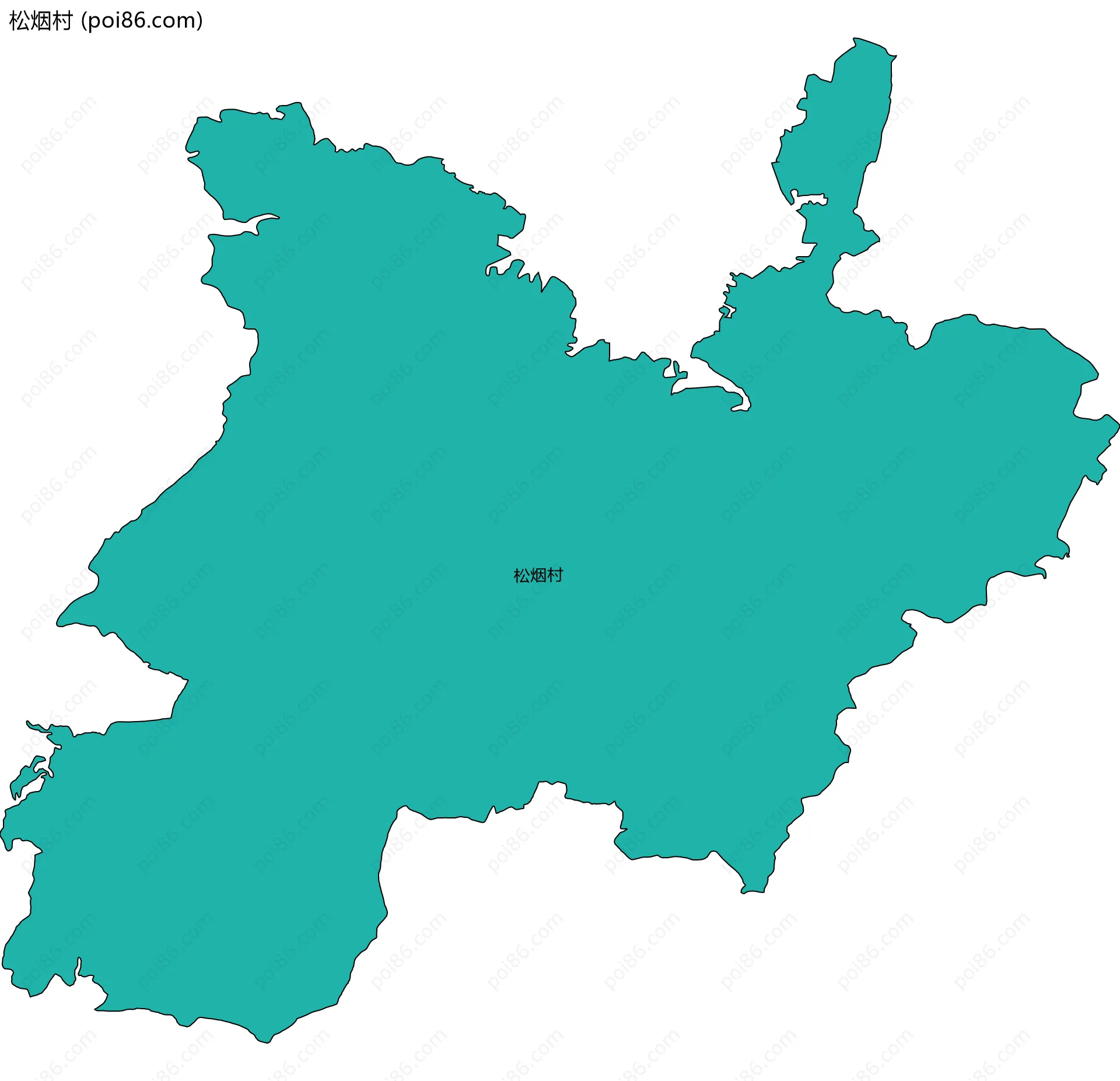 松烟村边界地图