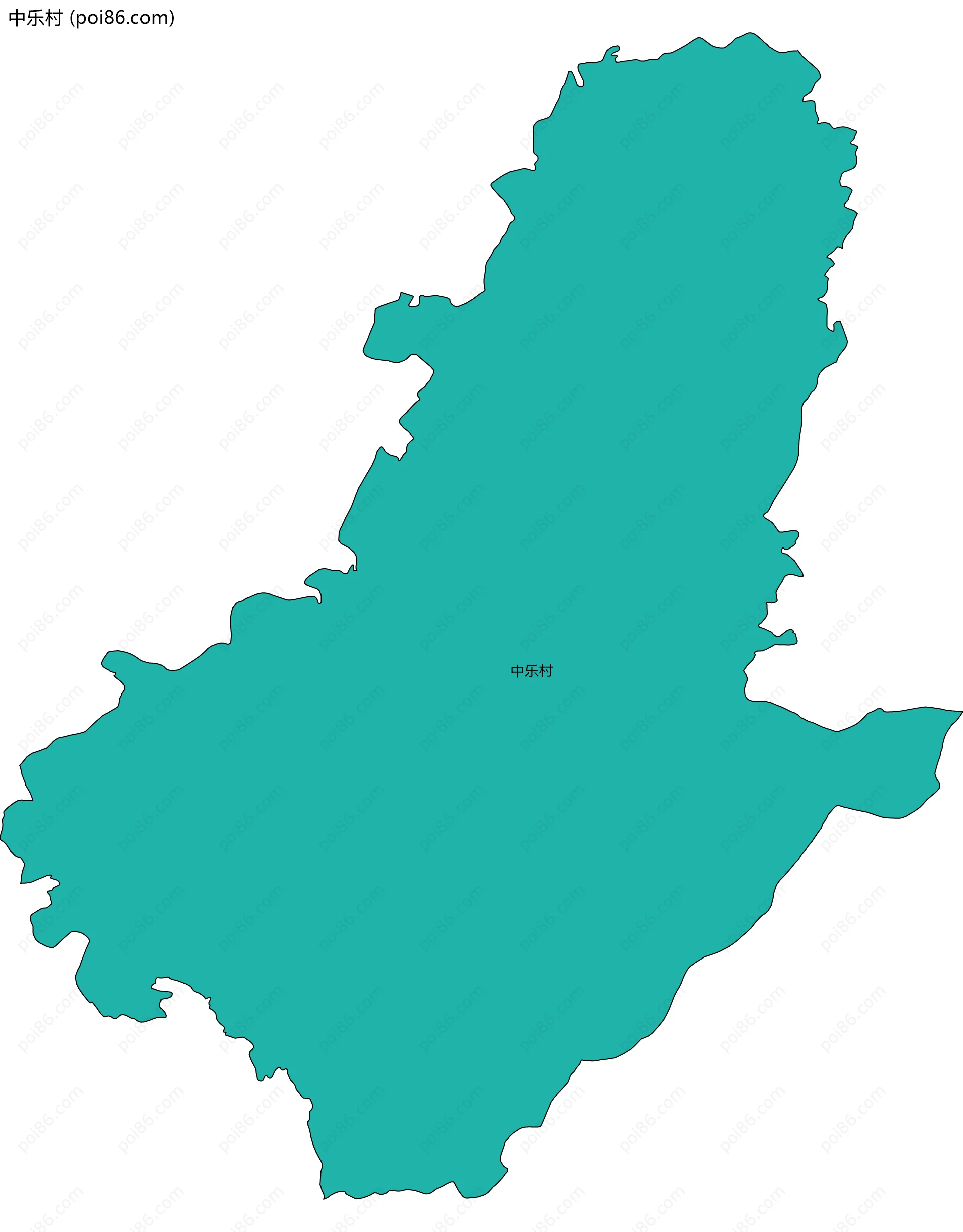 中乐村边界地图