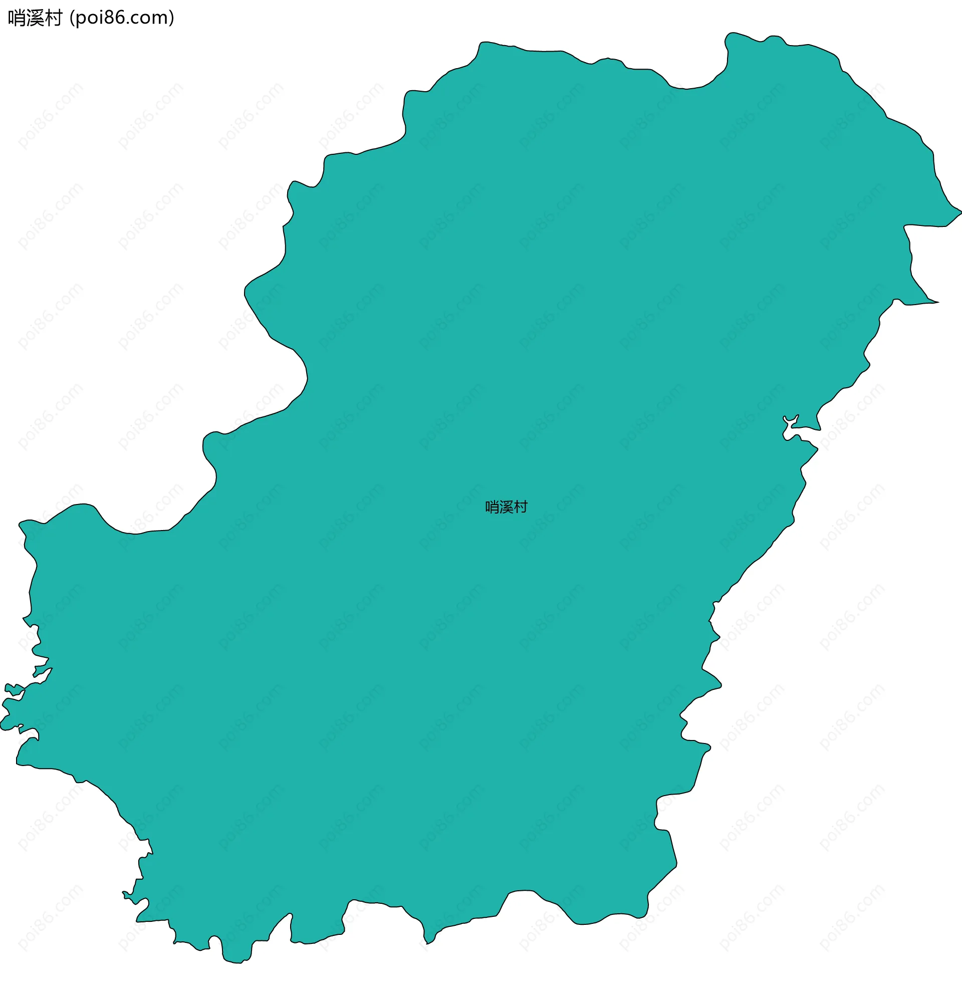 哨溪村边界地图