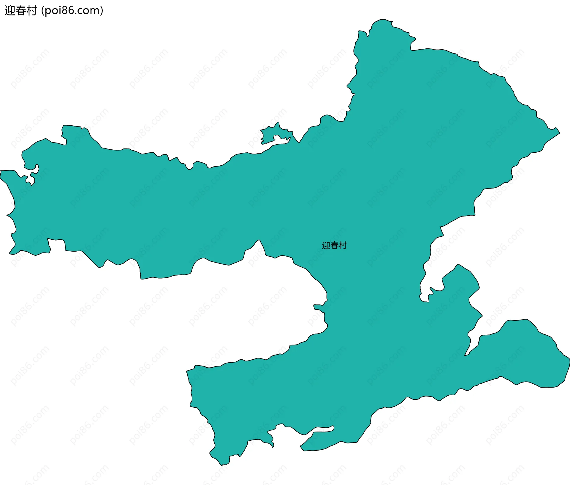迎春村边界地图