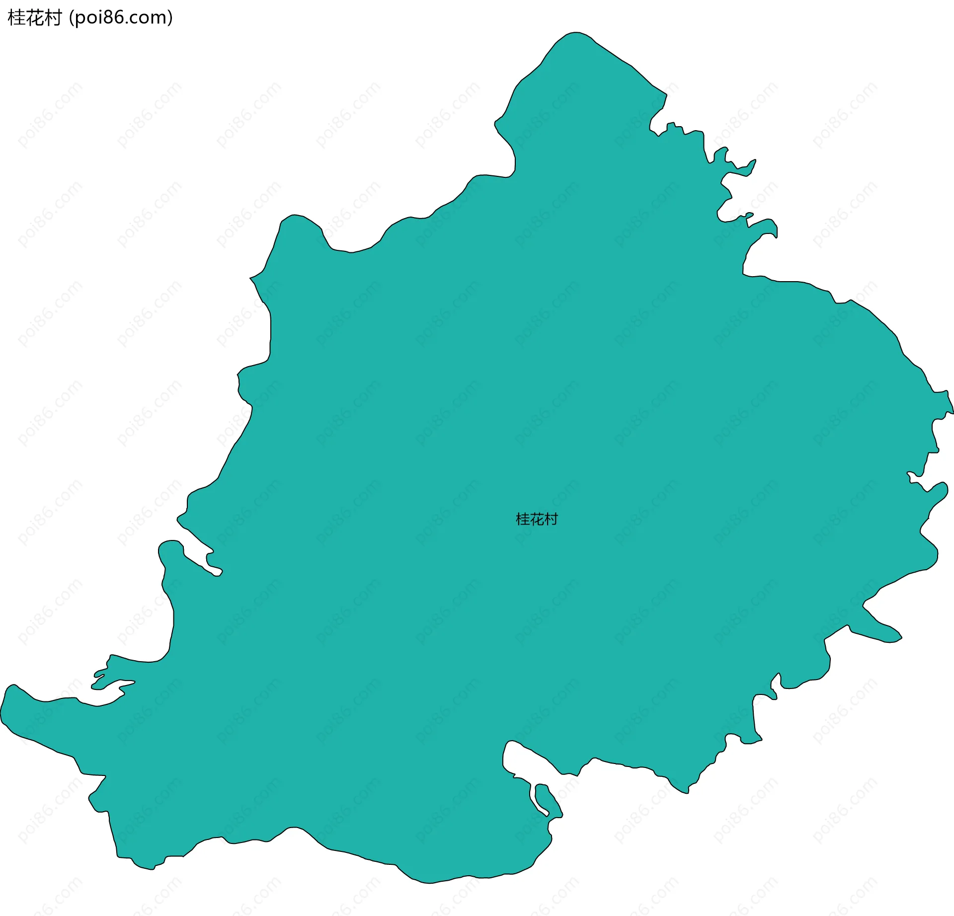 桂花村边界地图