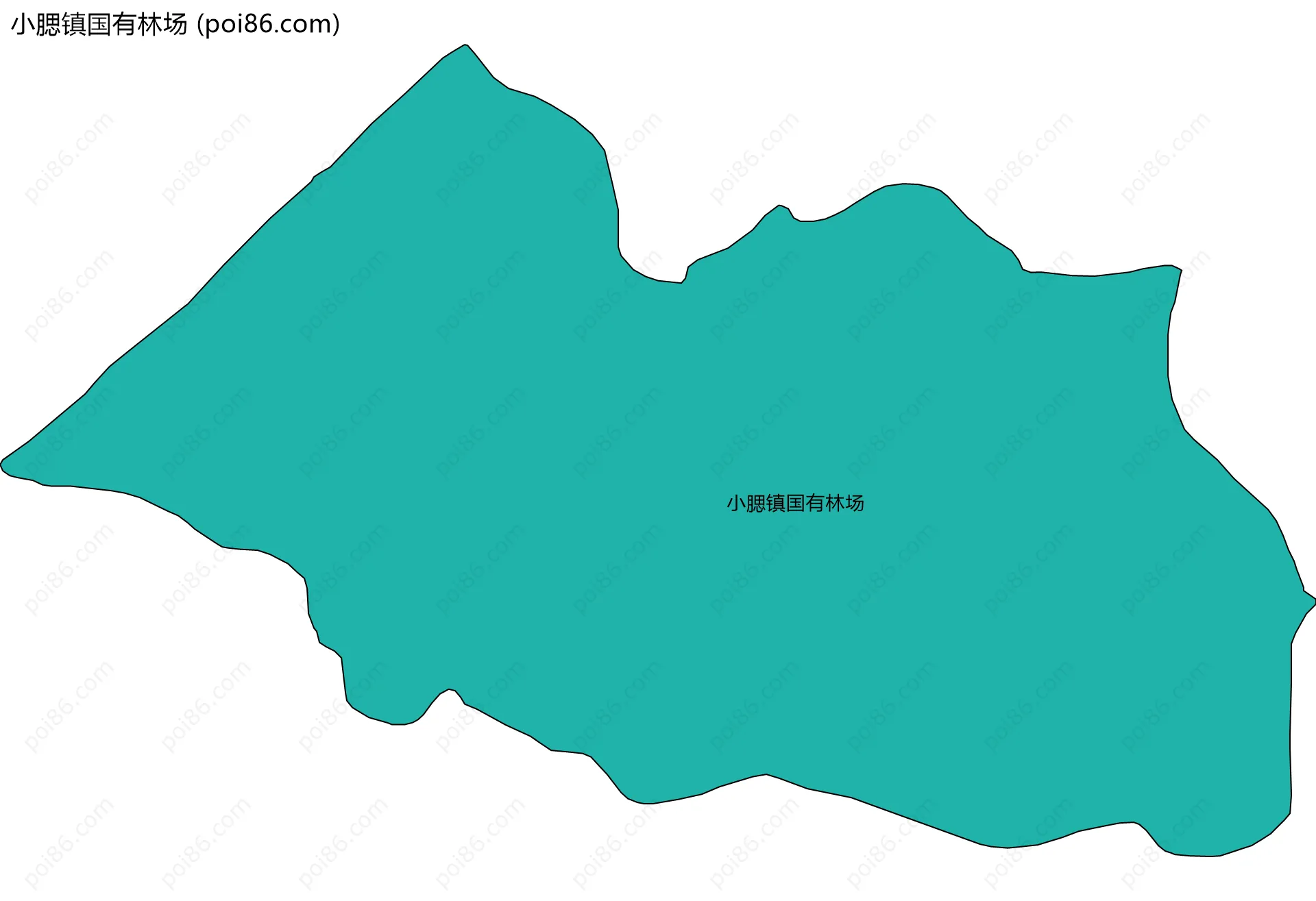小腮镇国有林场边界地图