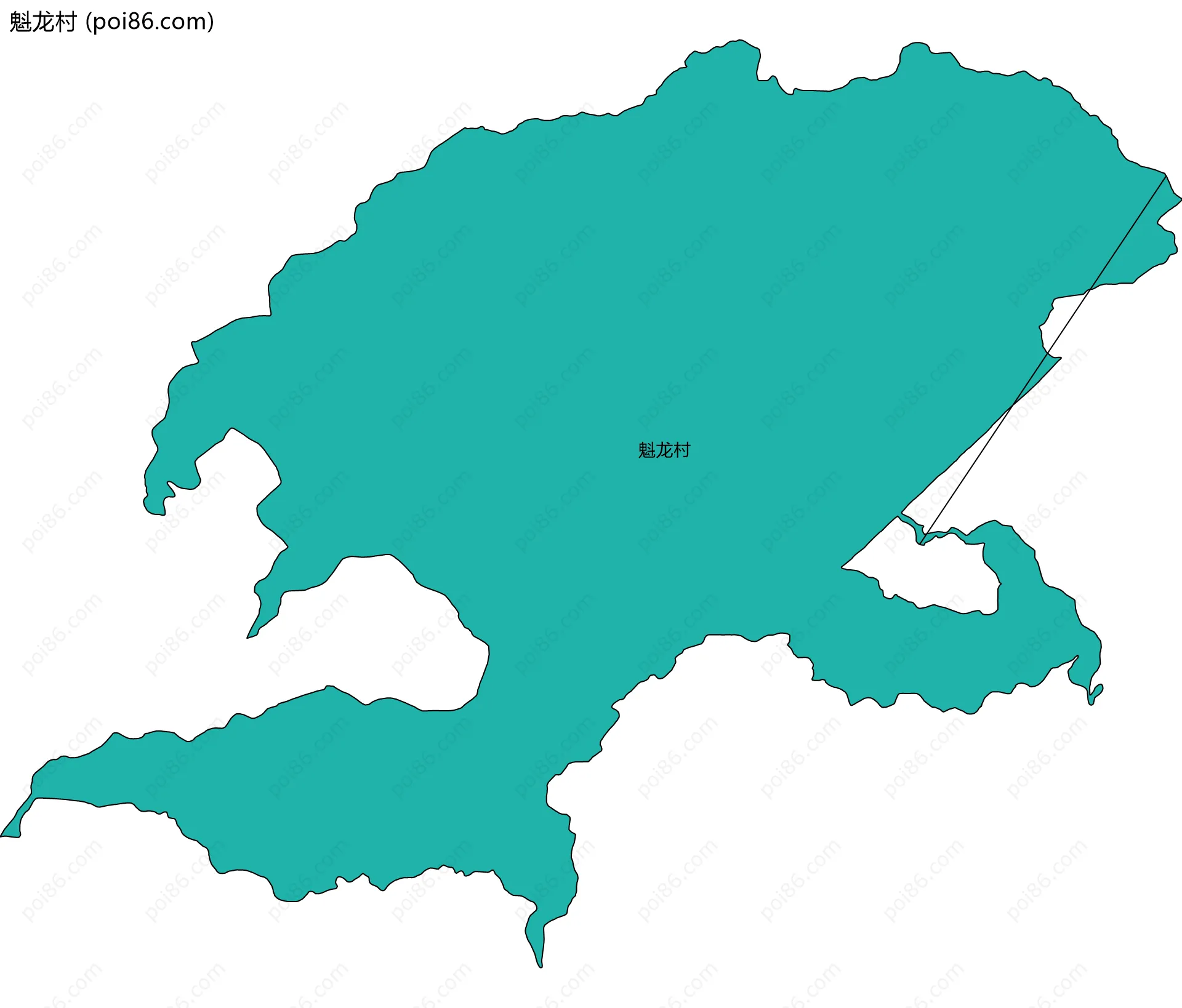 魁龙村边界地图