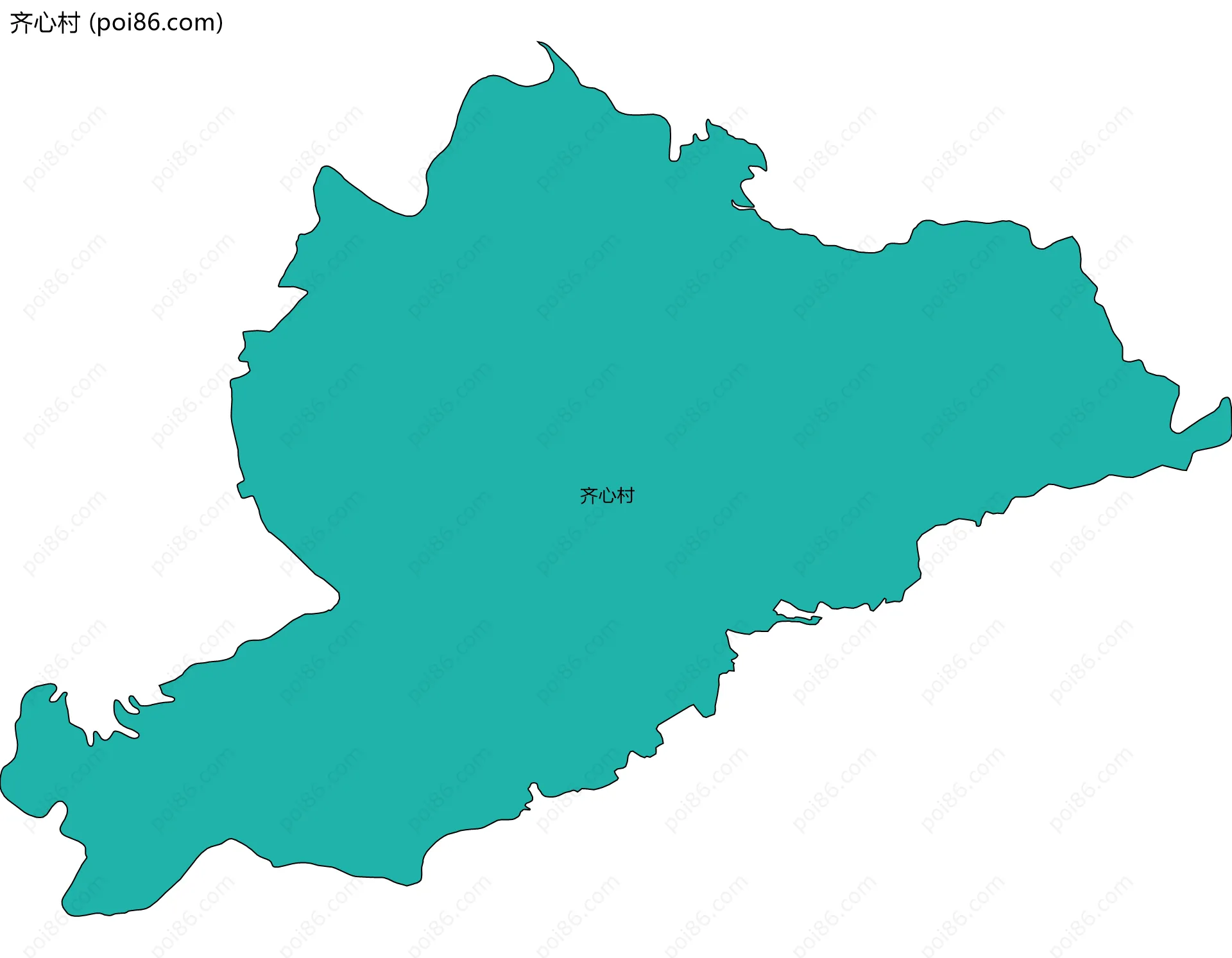 齐心村边界地图