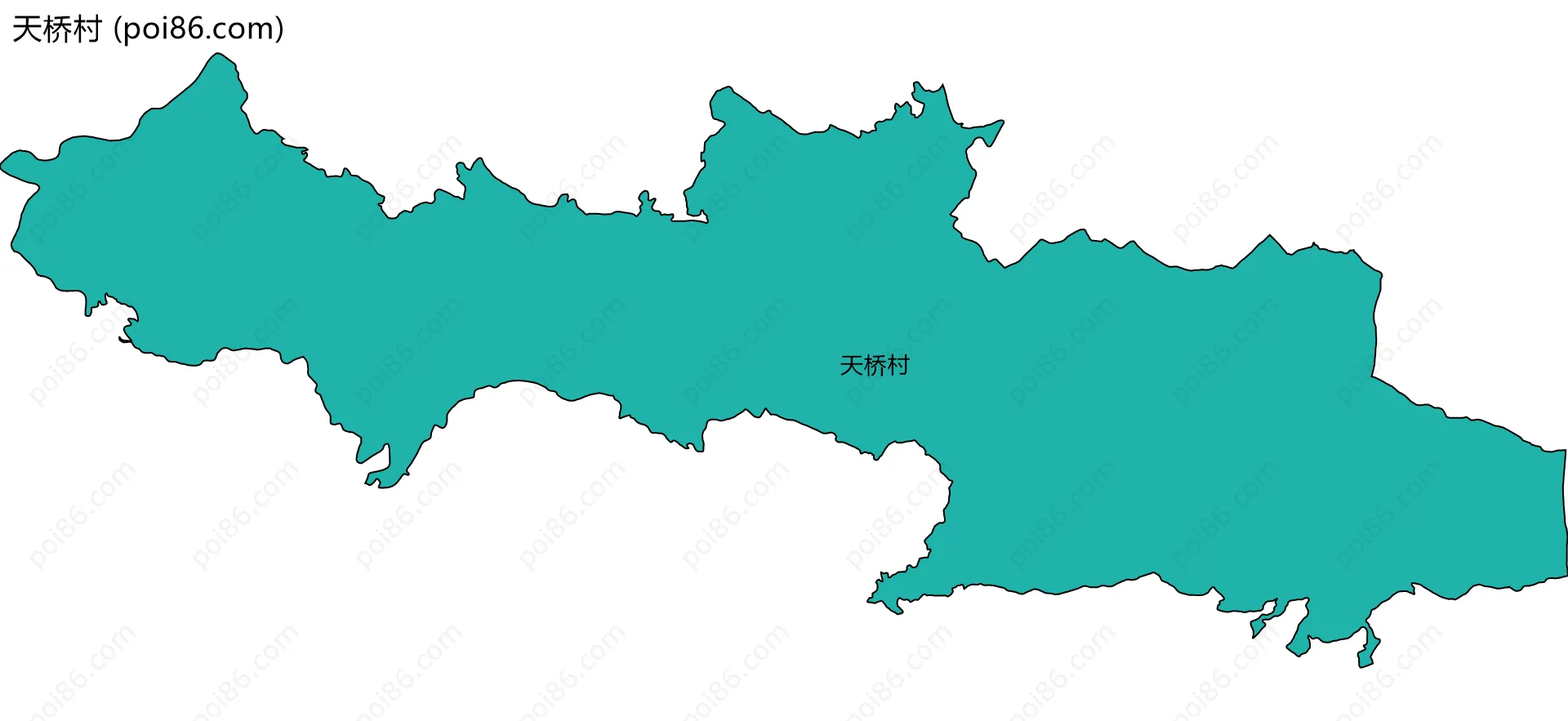 天桥村边界地图