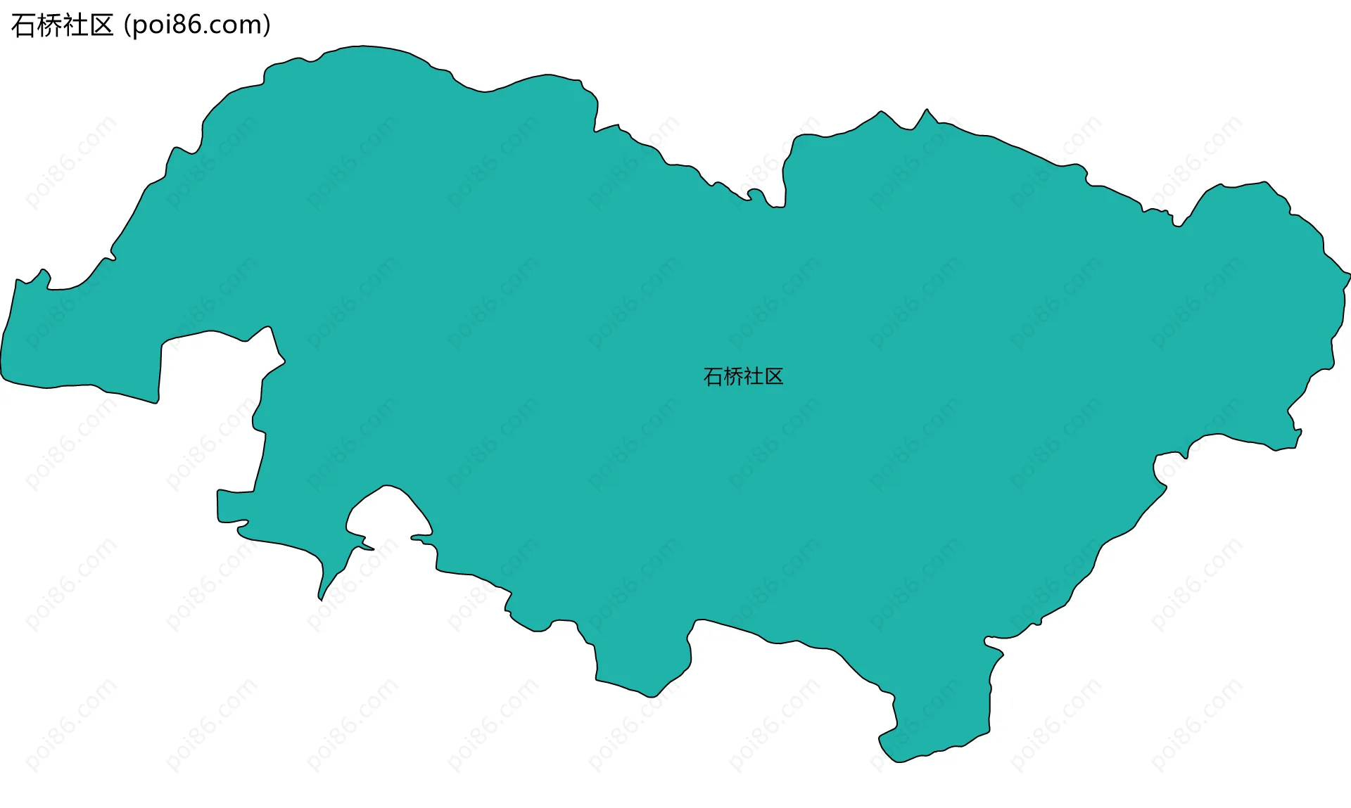 石桥社区边界地图