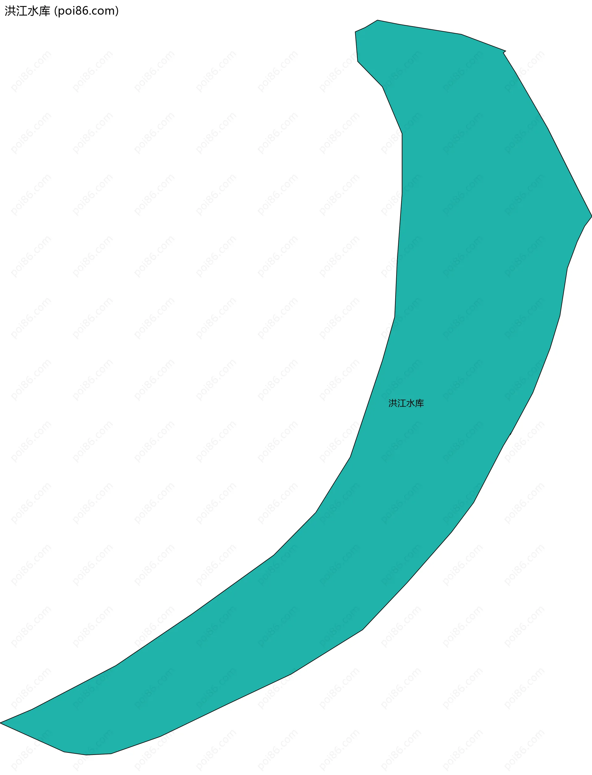 洪江水库边界地图