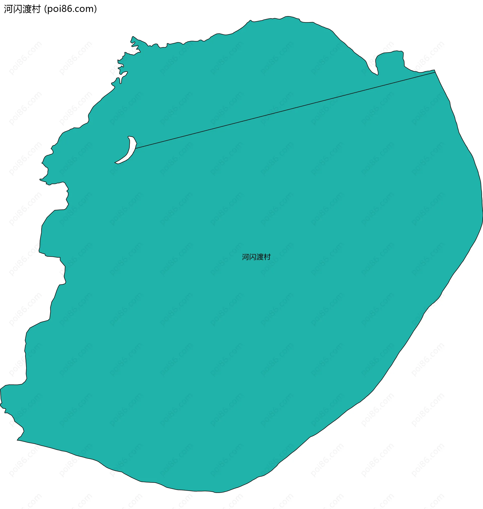 河闪渡村边界地图