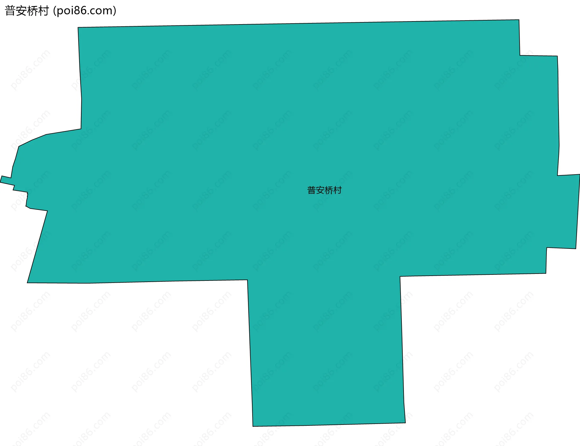 普安桥村边界地图