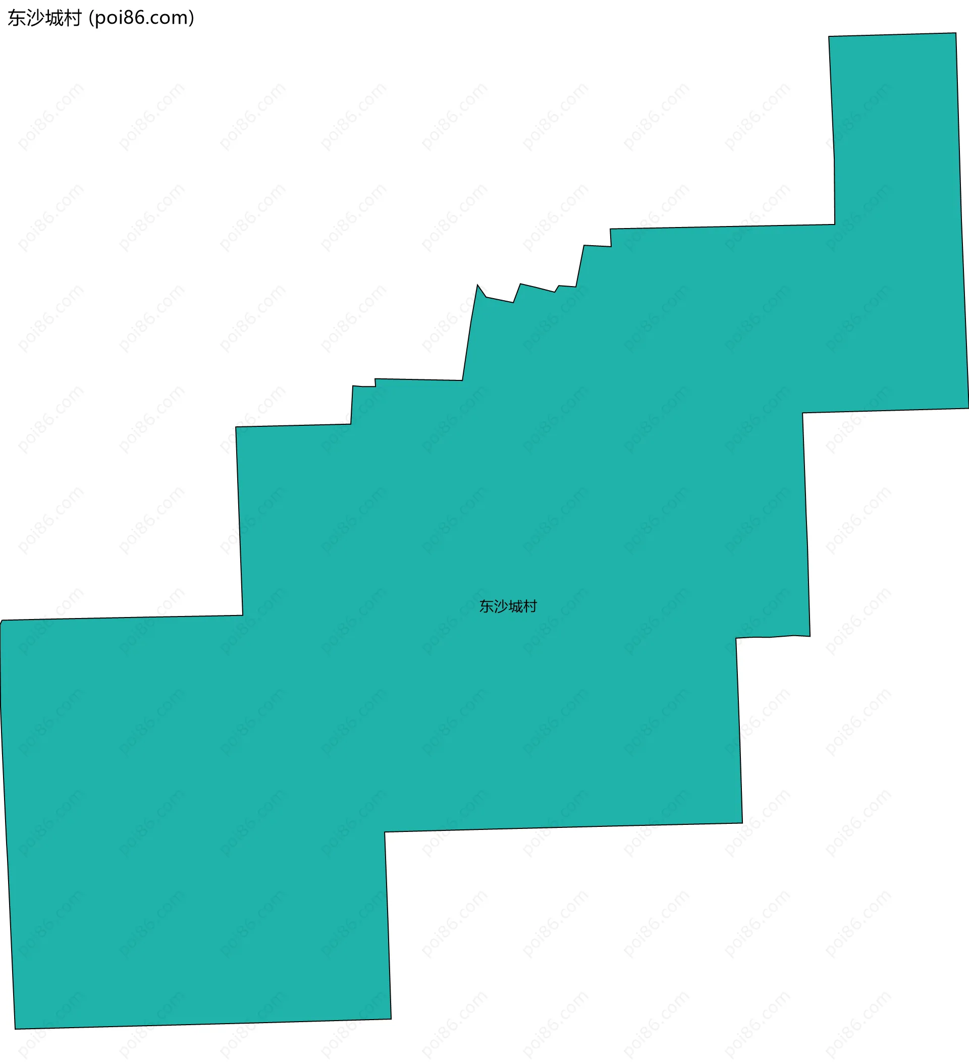 东沙城村边界地图