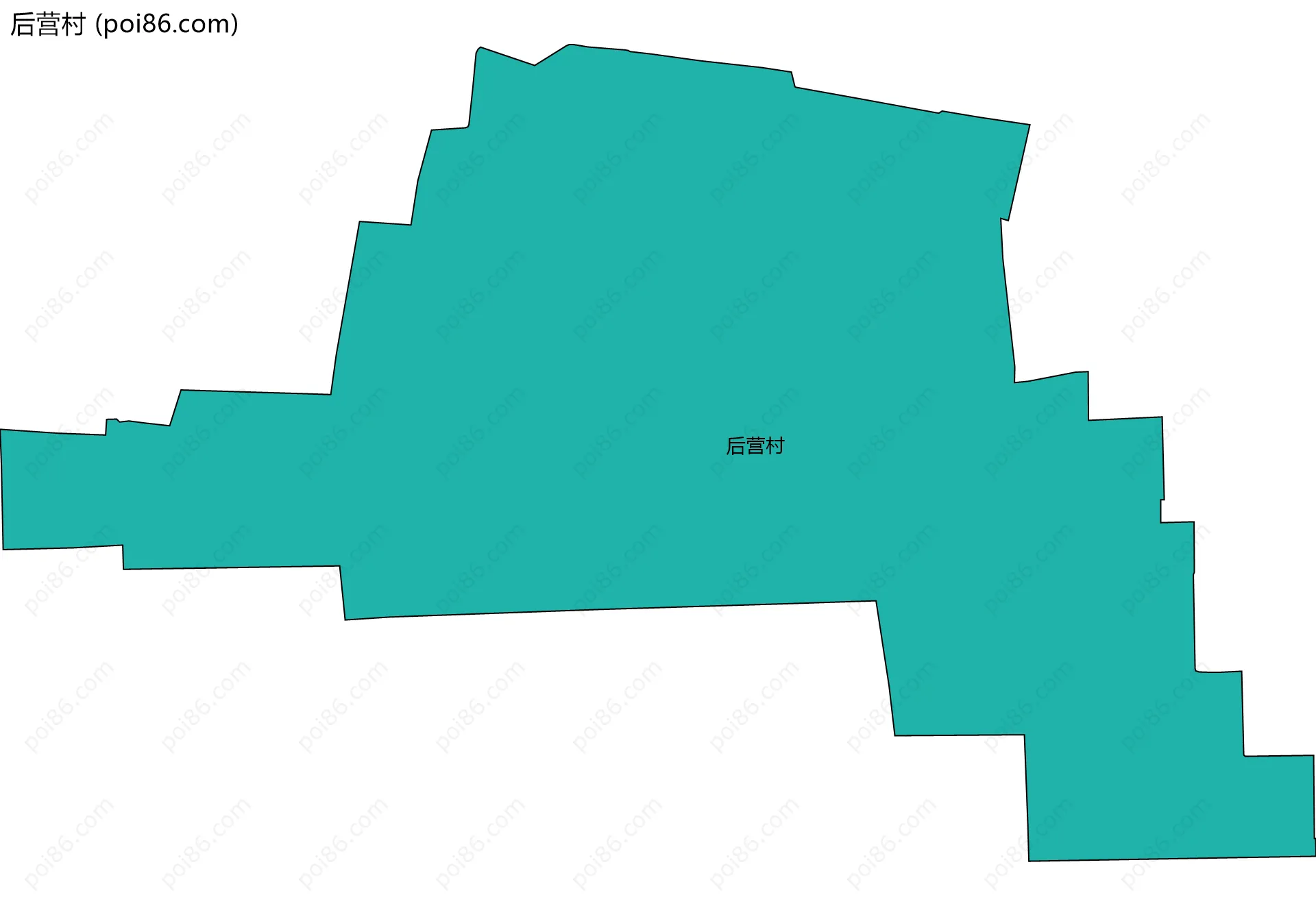 后营村边界地图