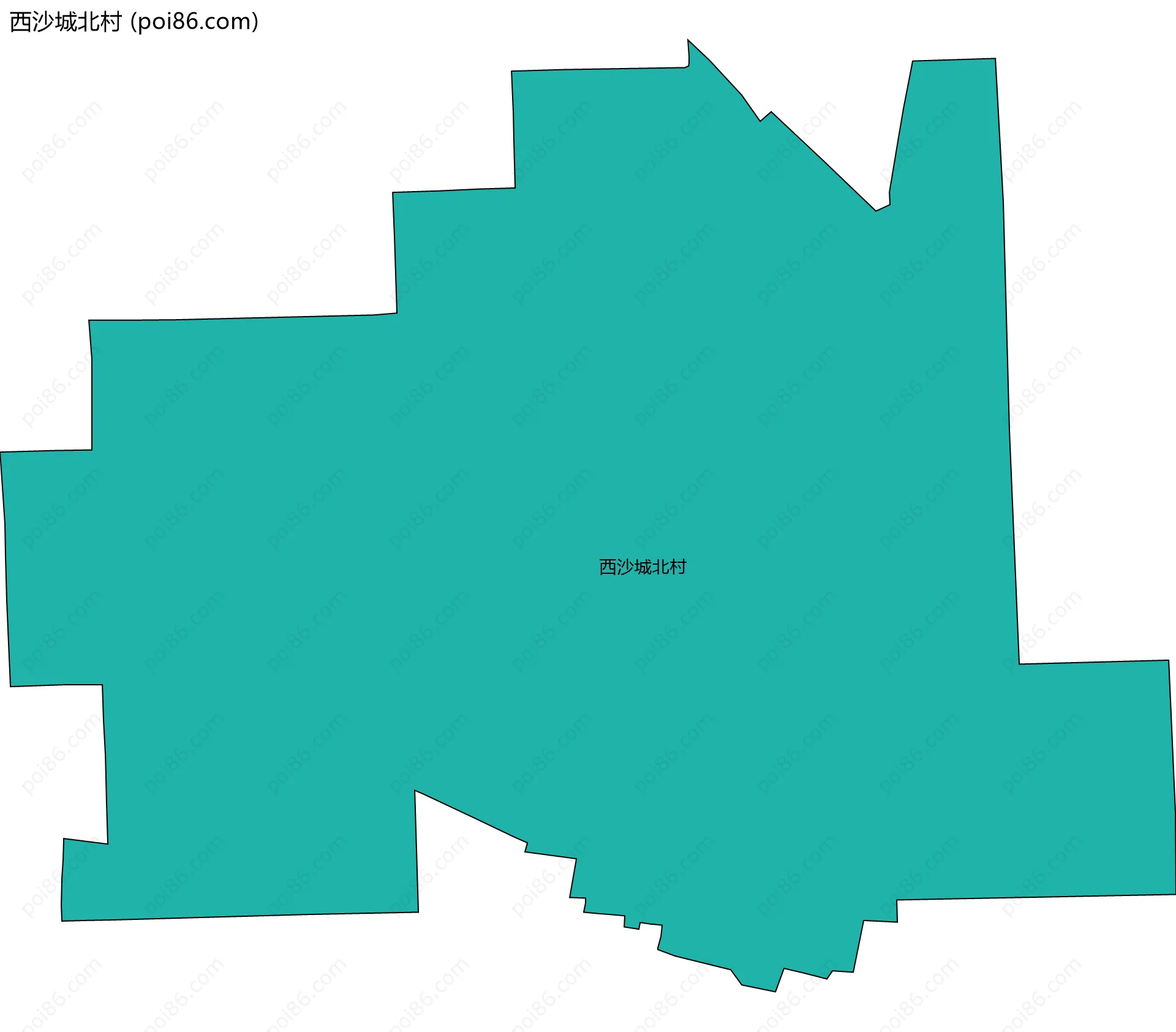 西沙城北村边界地图
