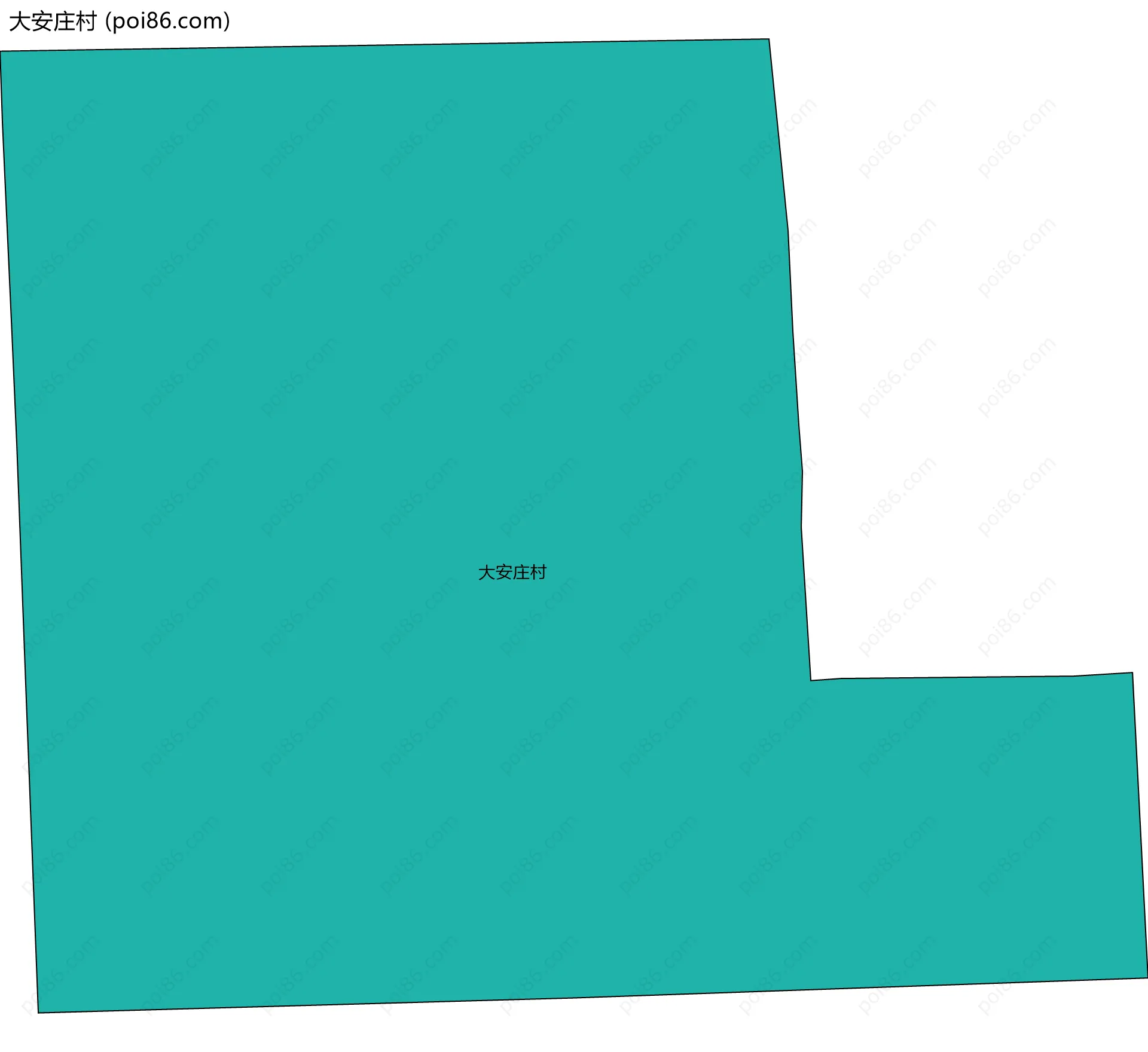 大安庄村边界地图