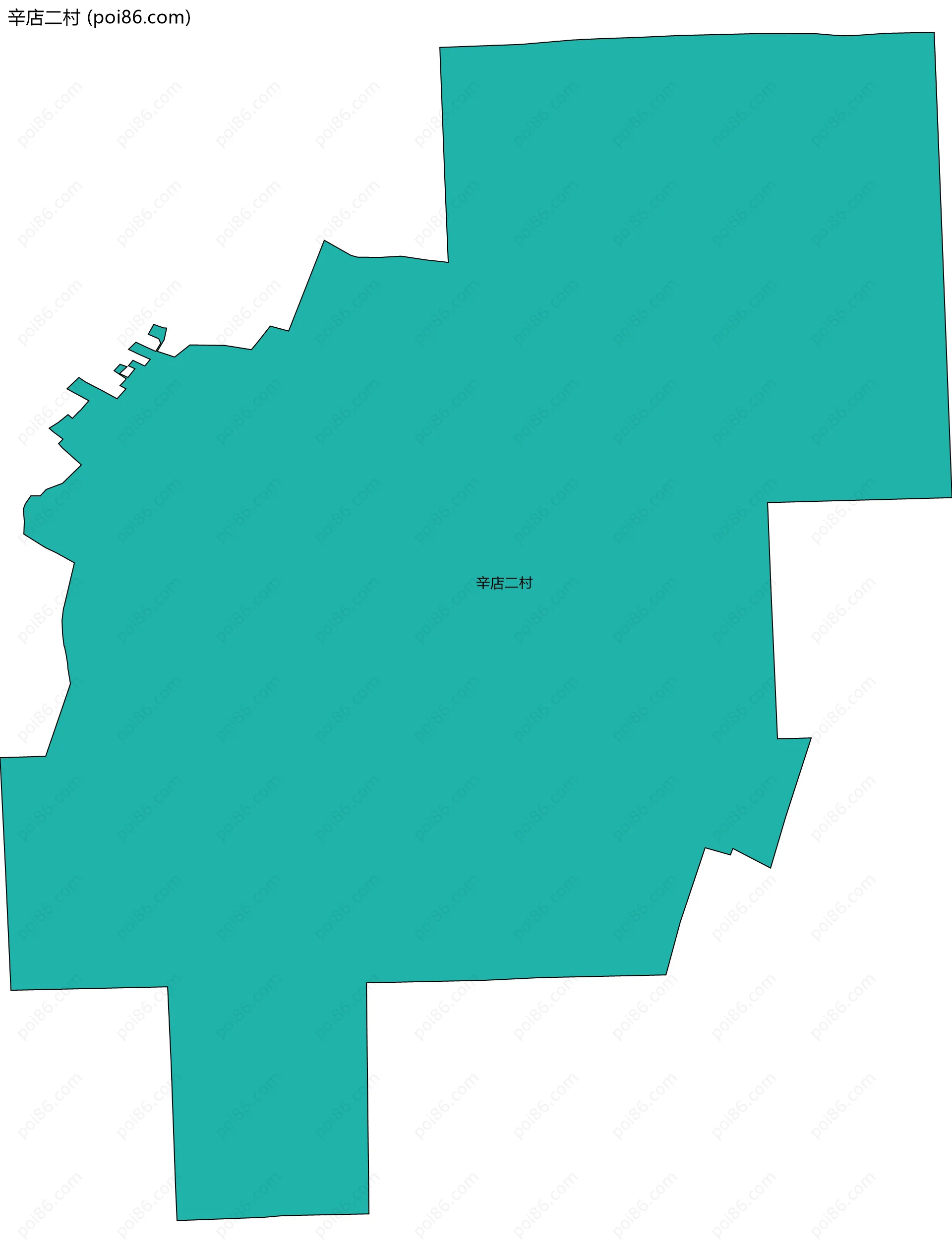 辛店二村边界地图