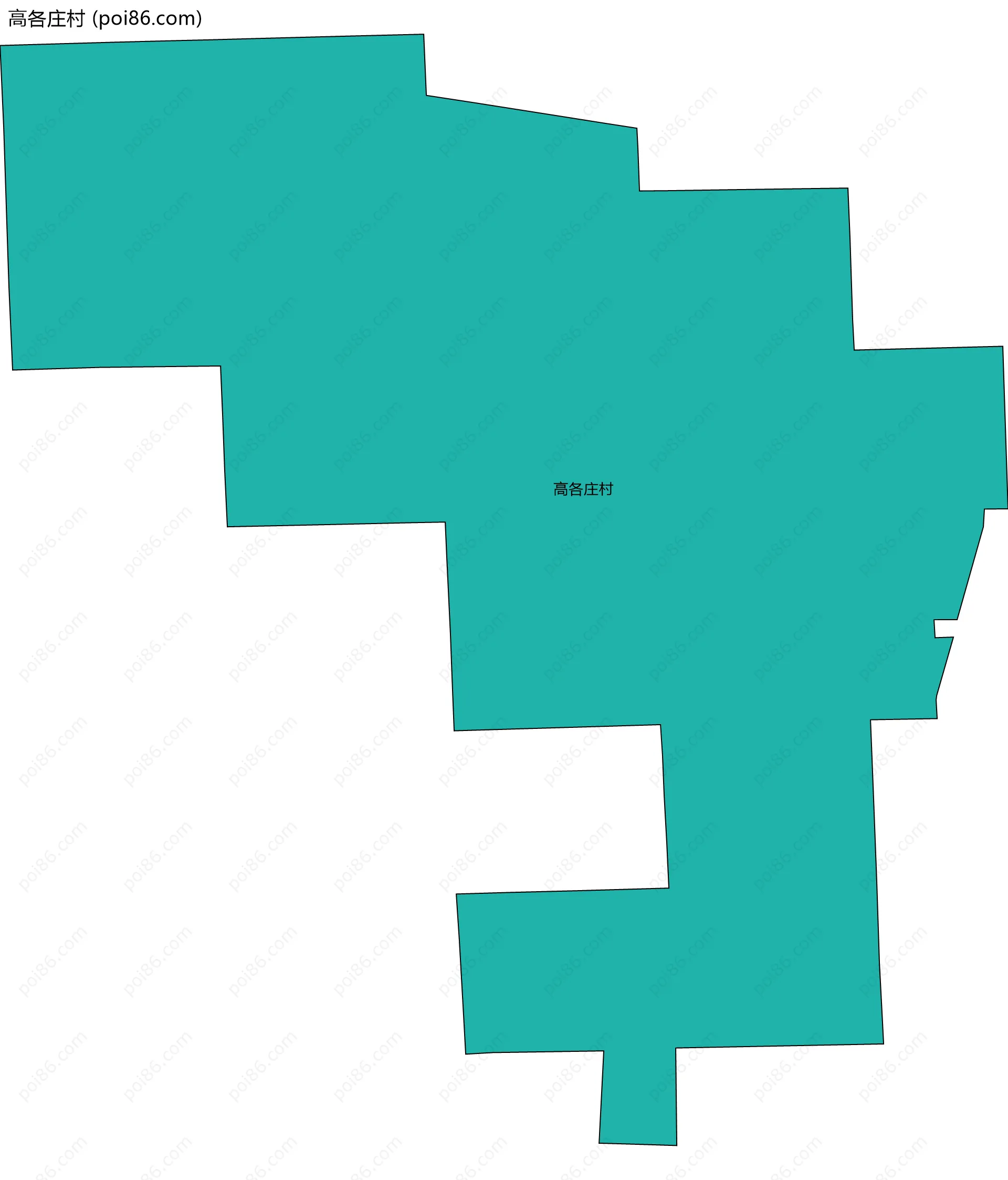 高各庄村边界地图