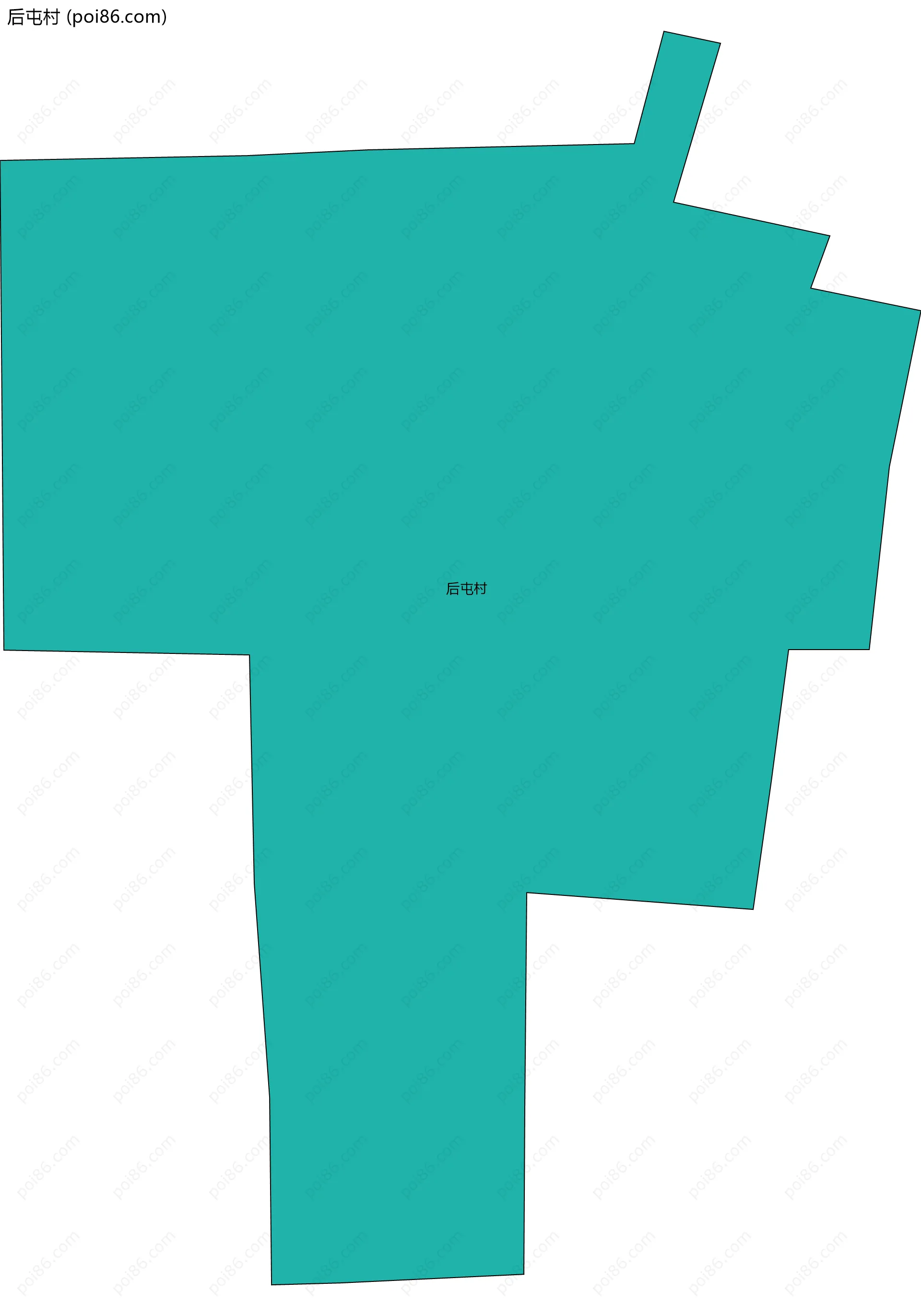 后屯村边界地图