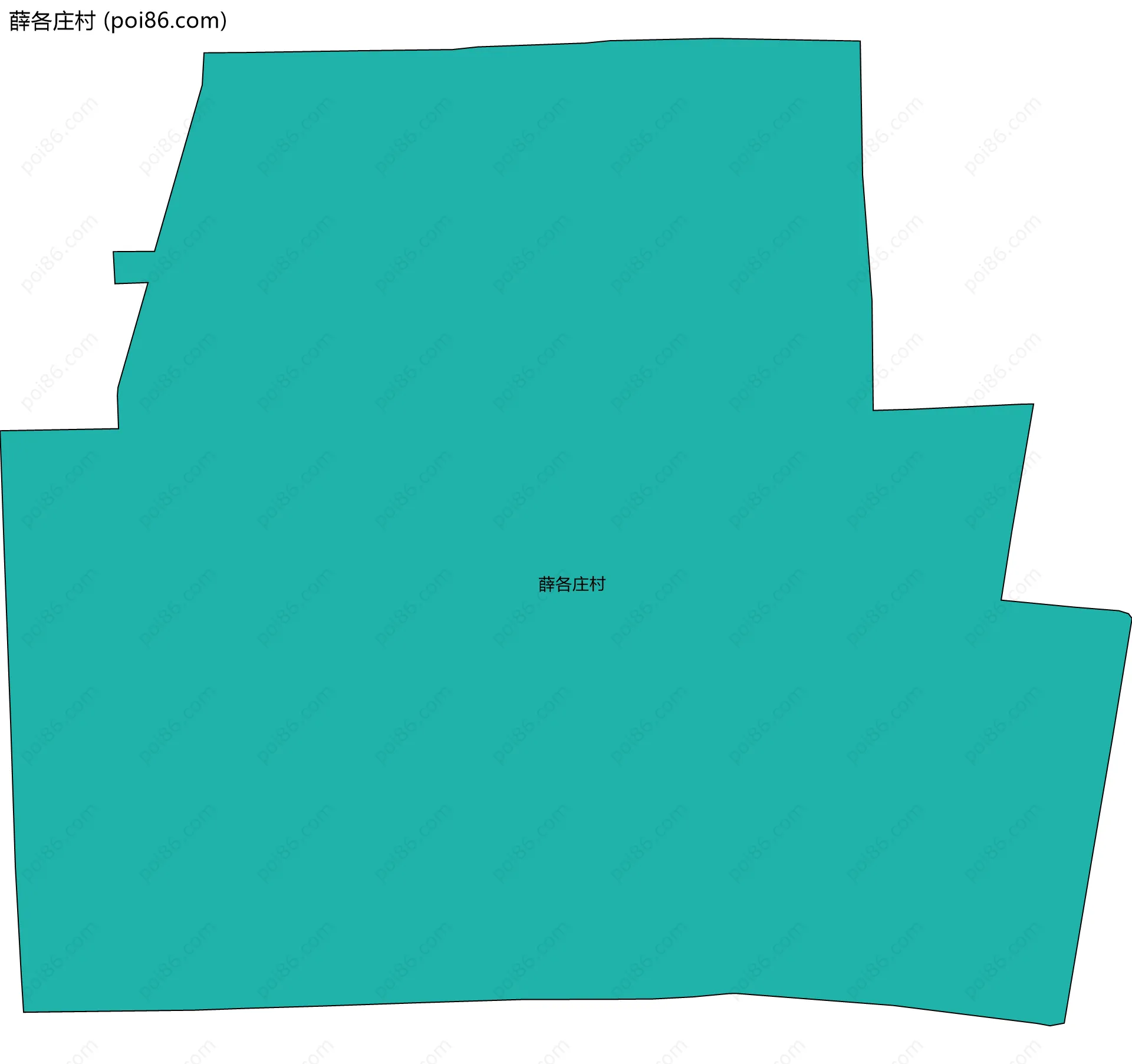 薛各庄村边界地图