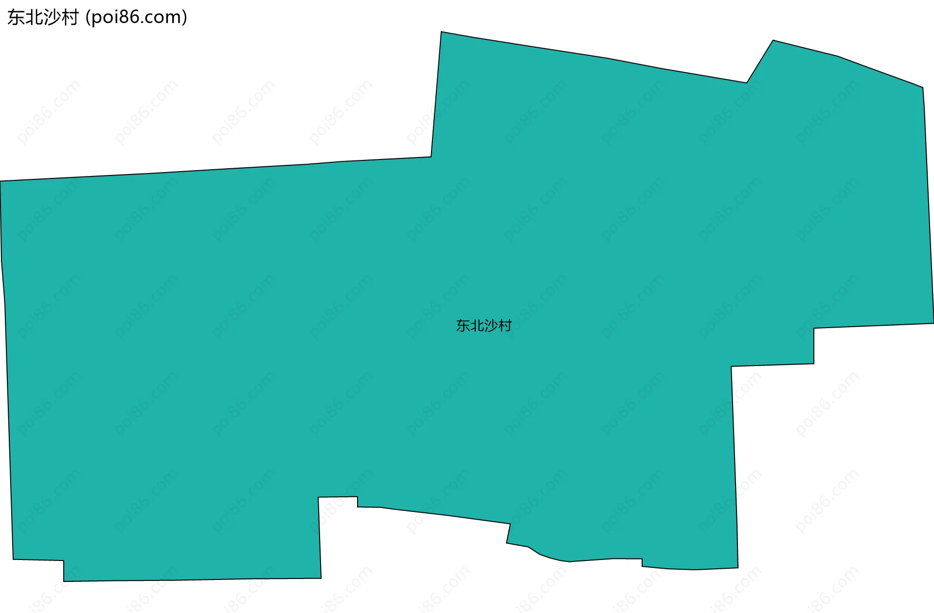 东北沙村边界地图