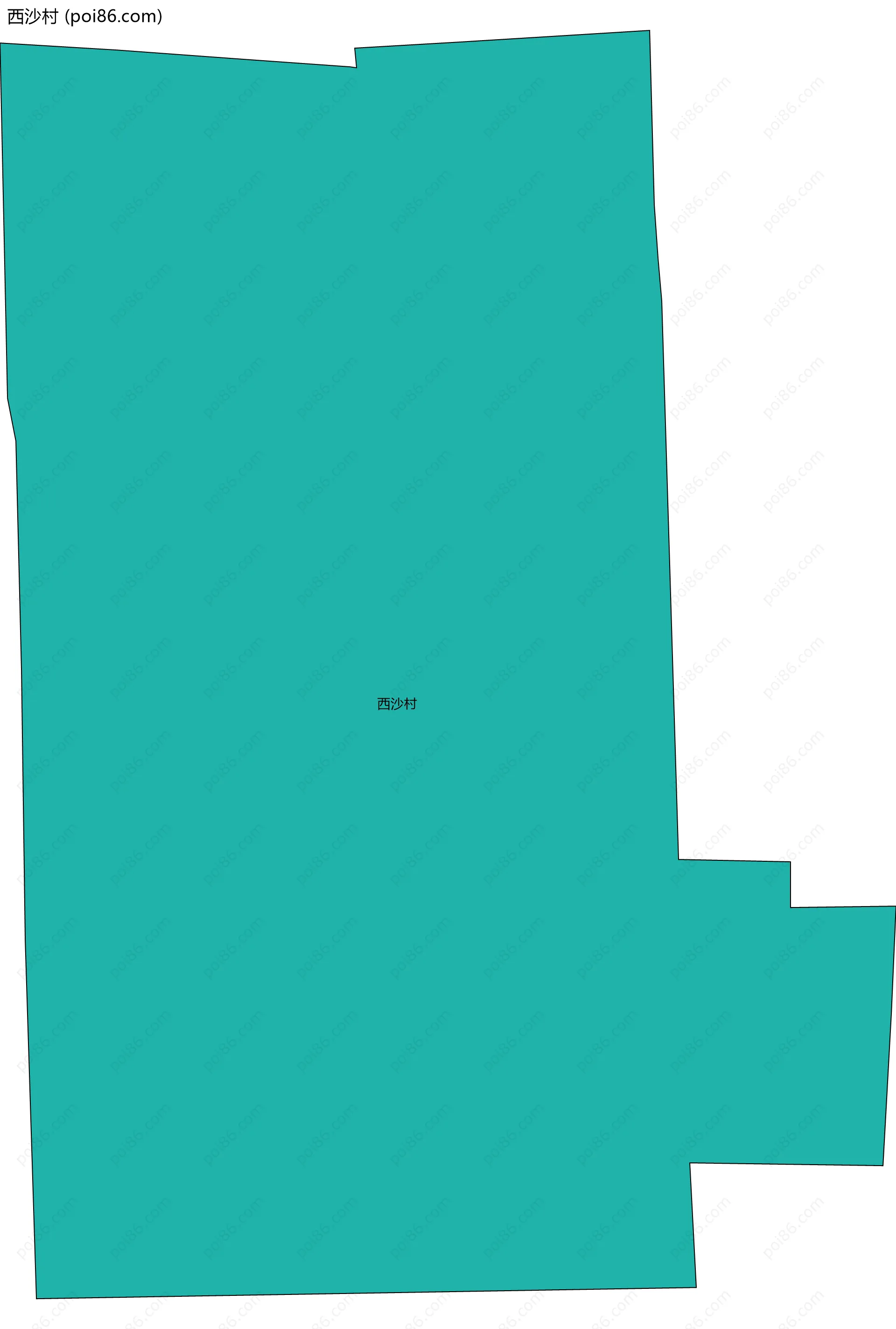 西沙村边界地图