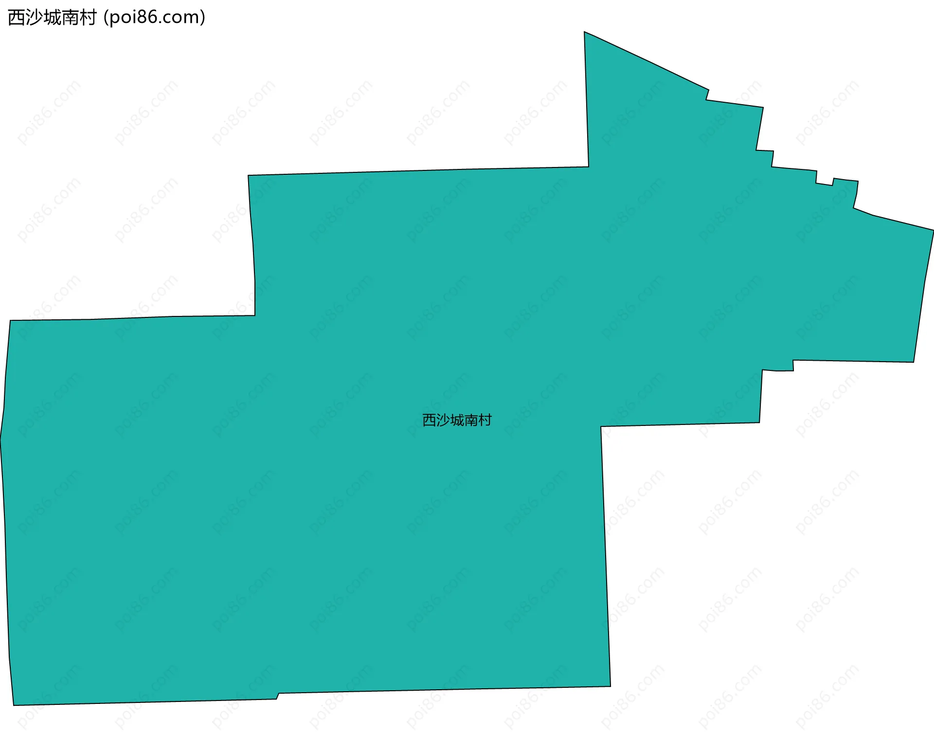 西沙城南村边界地图